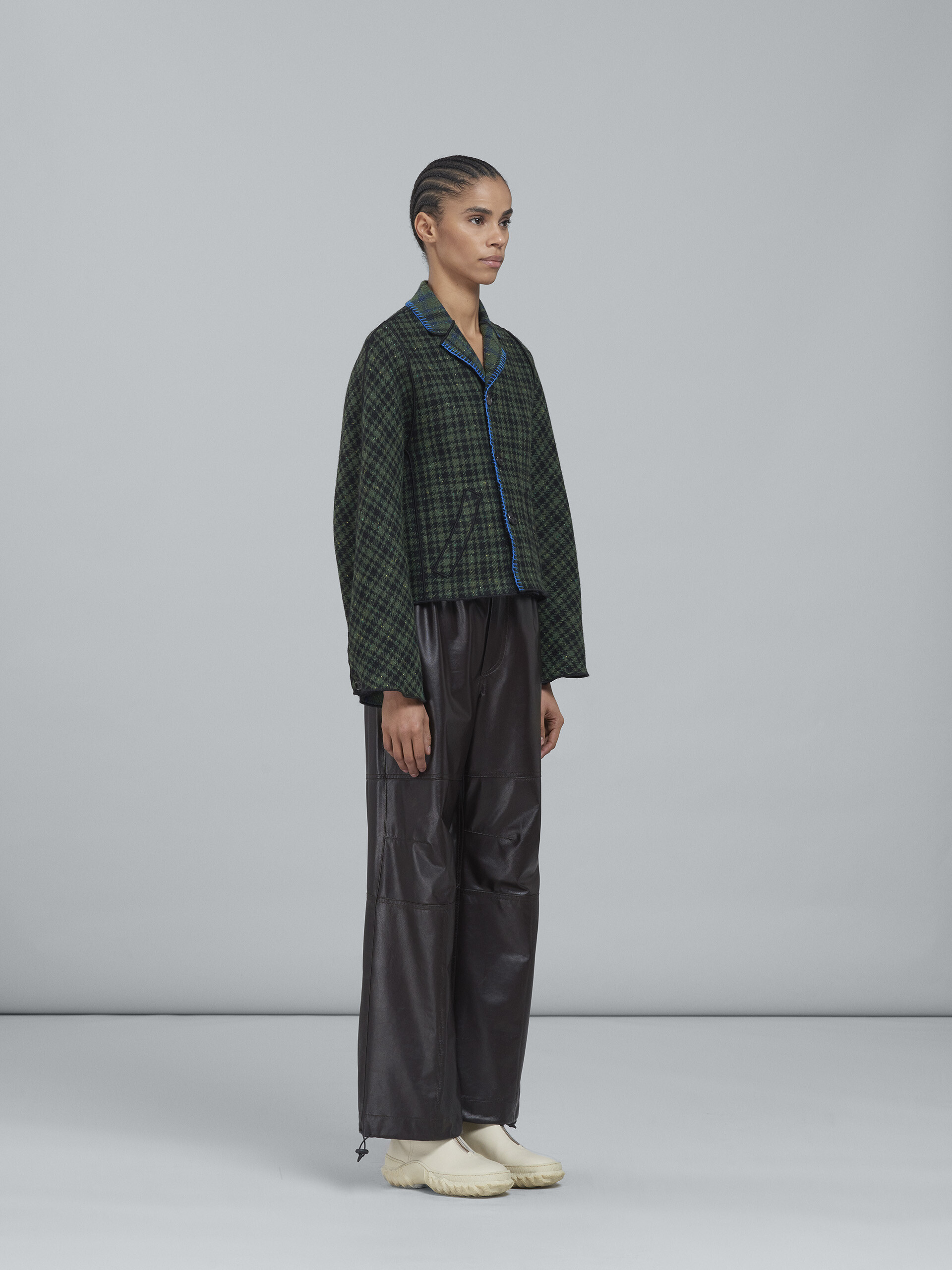Double-faced check wool jacket - Jackets - Image 6
