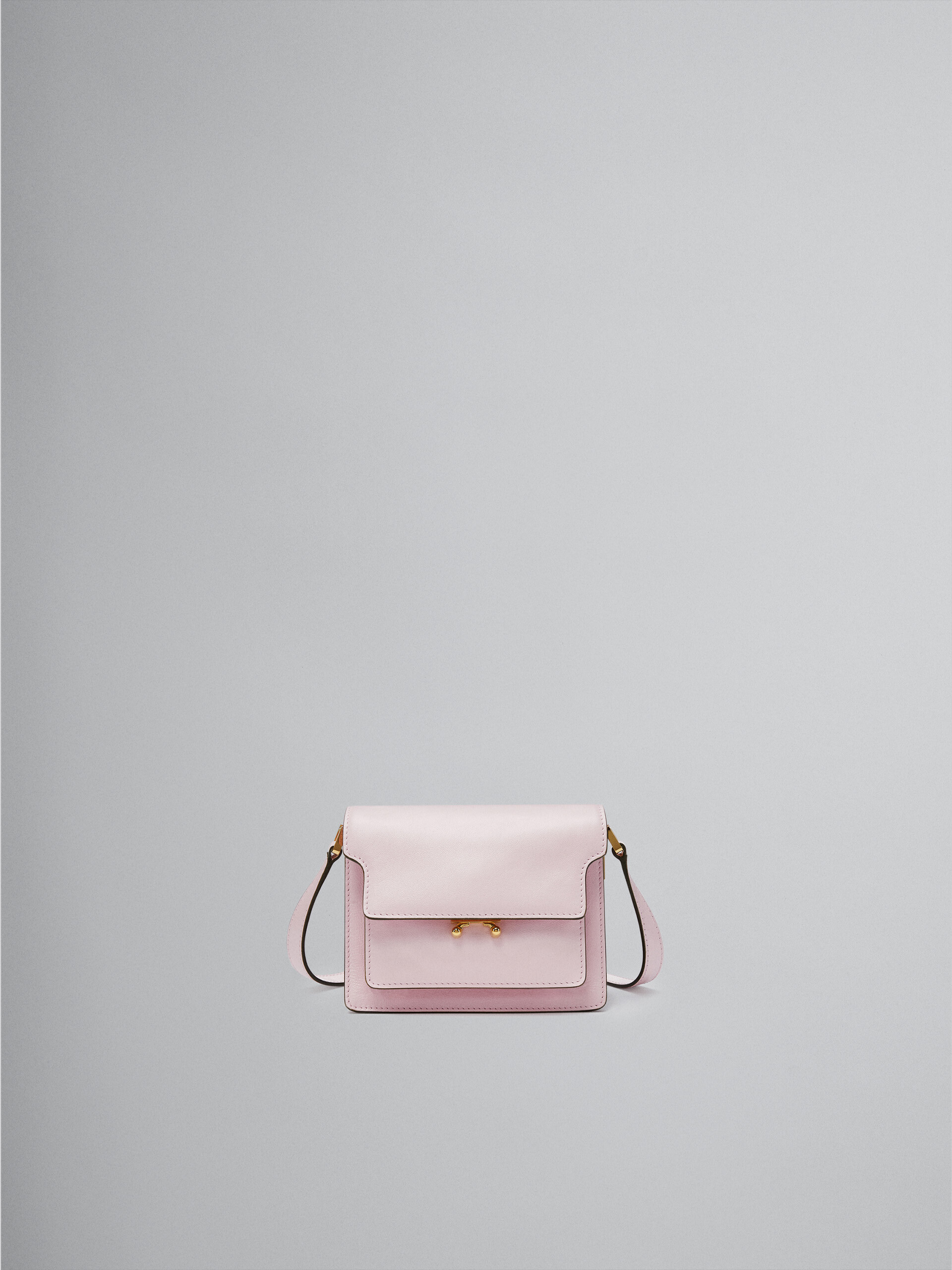 TRUNK SOFT mini bag in pink leather