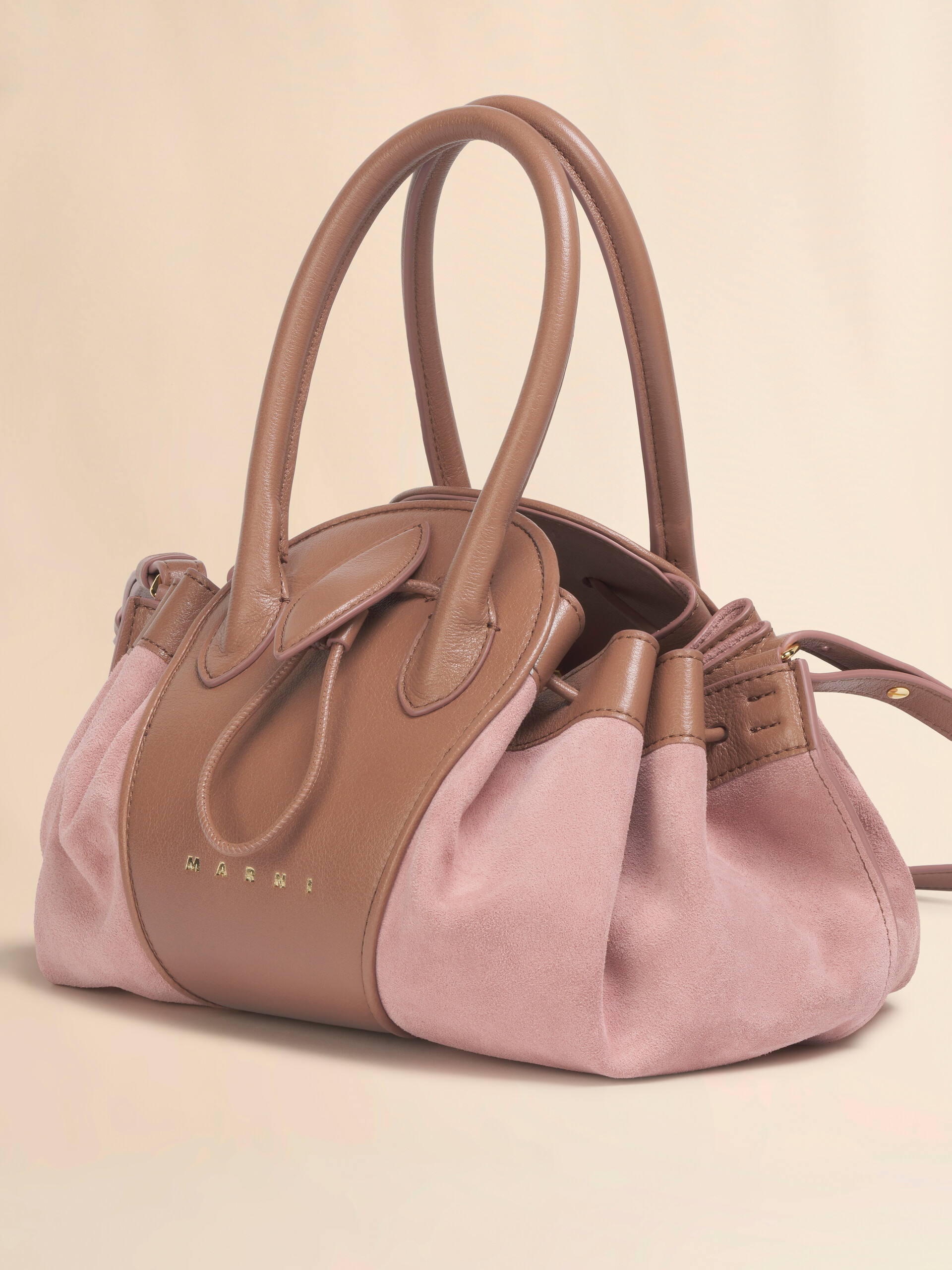 Blue leather and suede Tulipea small handbag - Shoulder Bag - Image 5