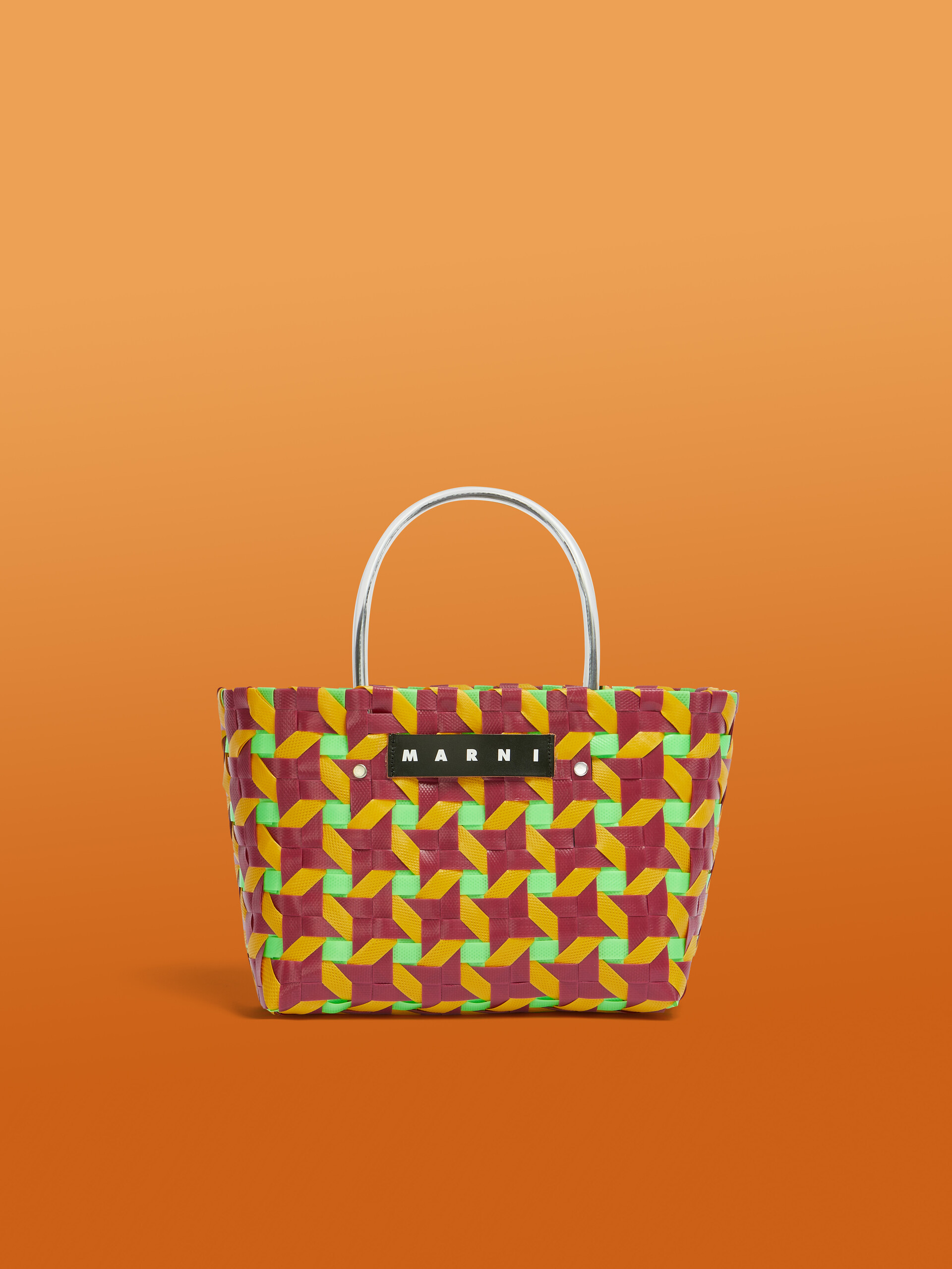 Pink star MARNI MARKET MINI BASKET Bag - Shopping Bags - Image 1