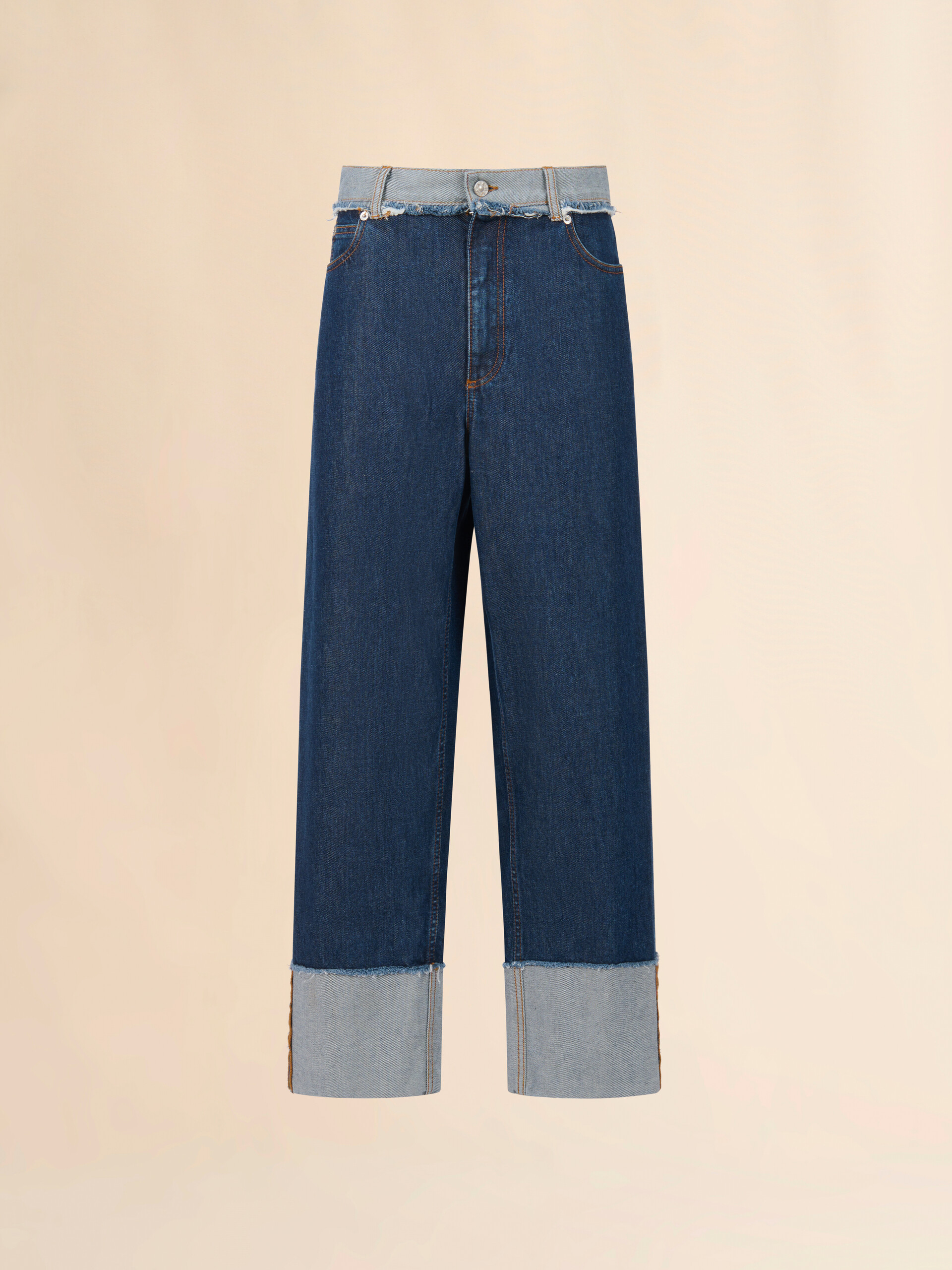 Blue denim inside-out jeans - Pants - Image 1