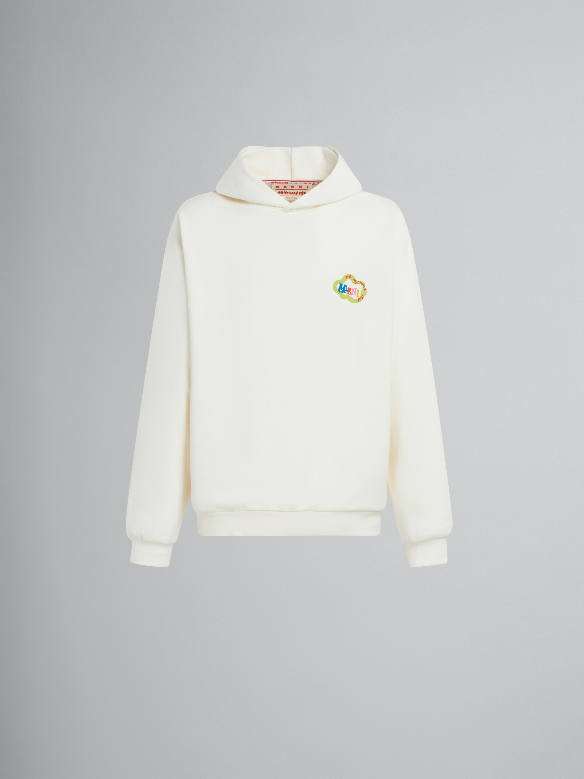 Marni x No Vacancy Inn - White sweatshirt in bio cotton jersey with snake logo print - Sweaters - Image 1