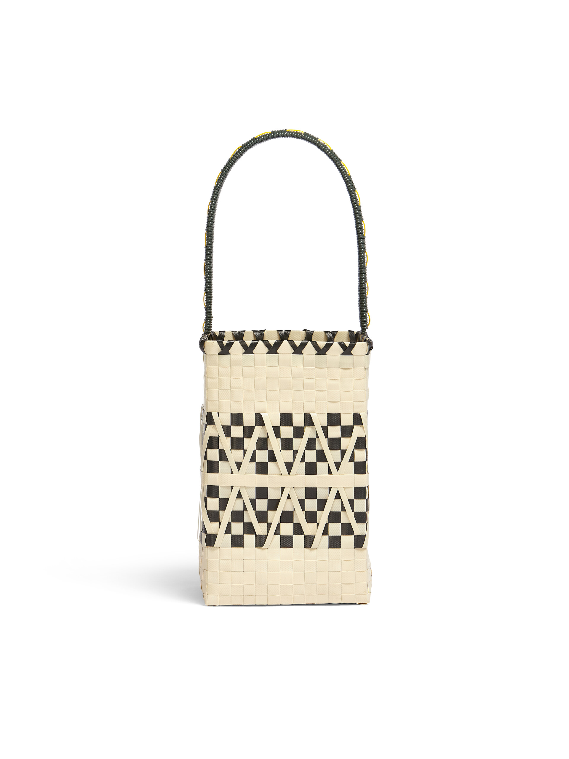 MARNI MARKET STENCIL white and black bucket bag - Shopping Bags - Image 3