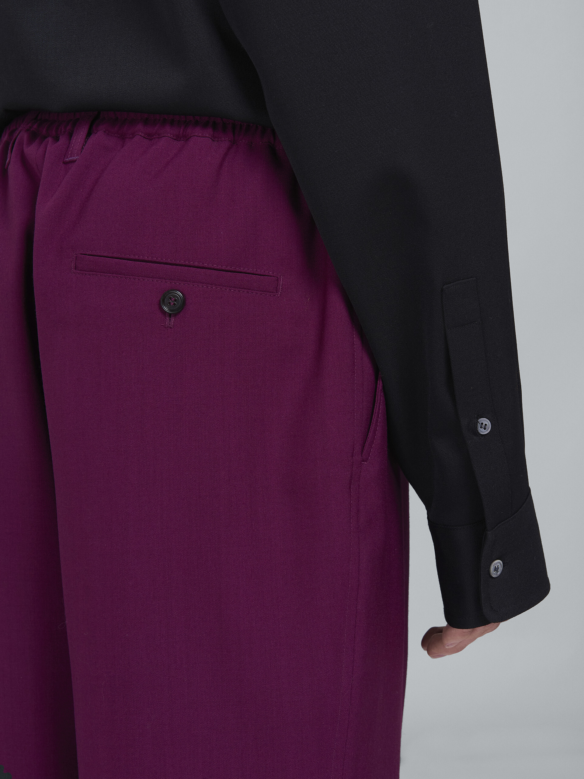 Purple tropical wool pants - Pants - Image 4