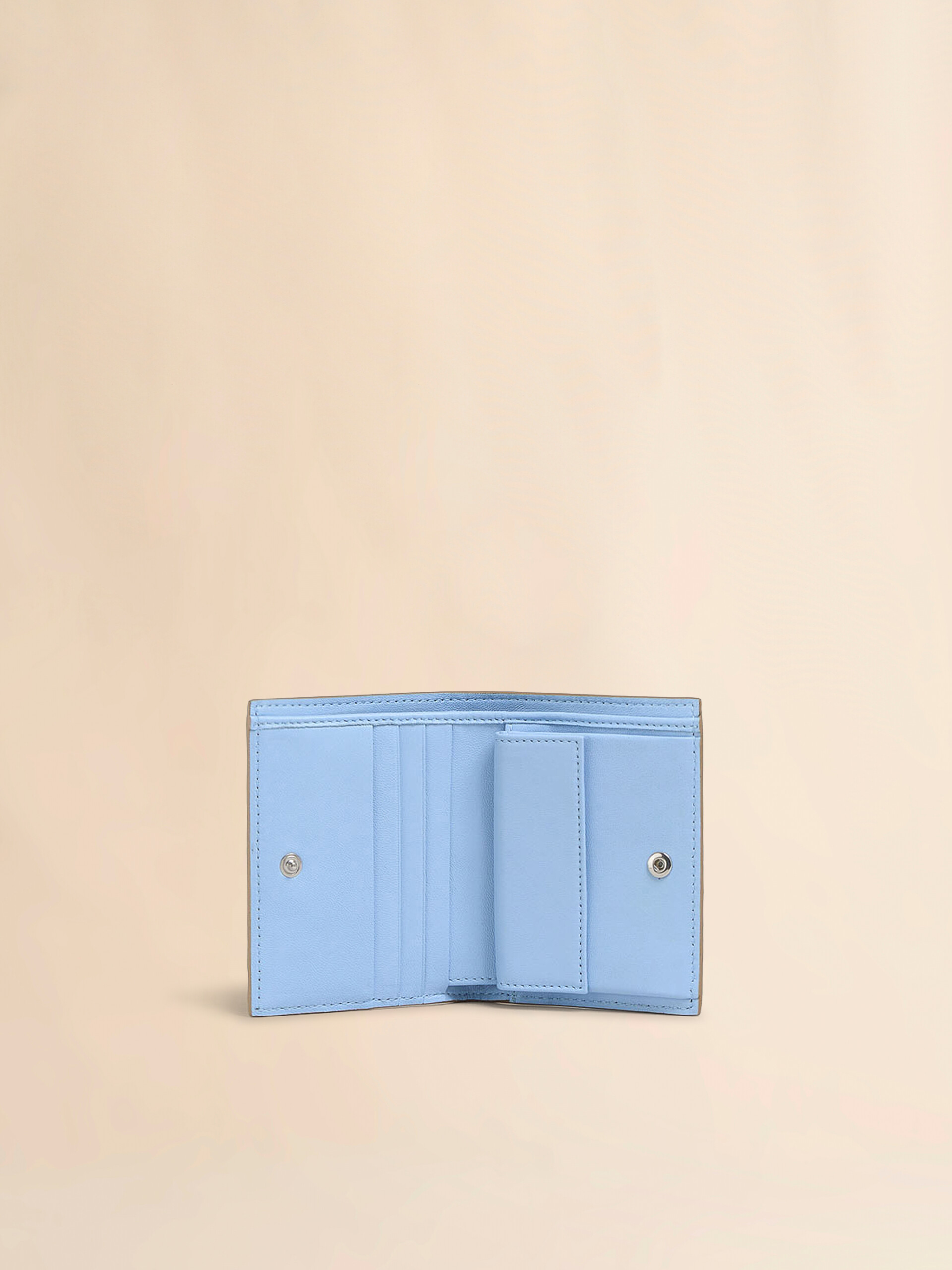 Braune Bi-Fold-Brieftasche aus Leder mit Marni Mending Stickerei - Brieftaschen - Image 2