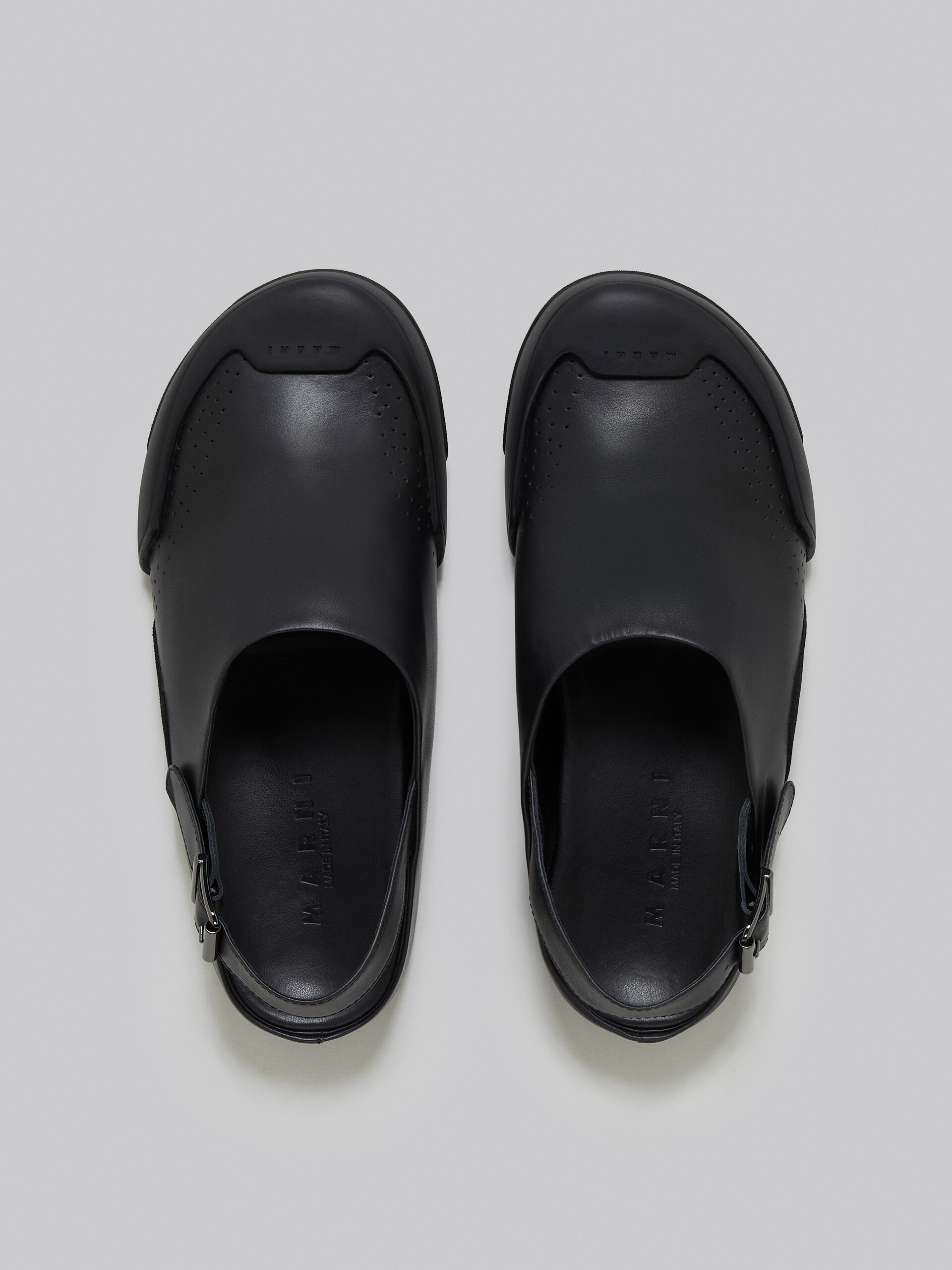 Black leather and suede Dada Sabot - Clogs - Image 4