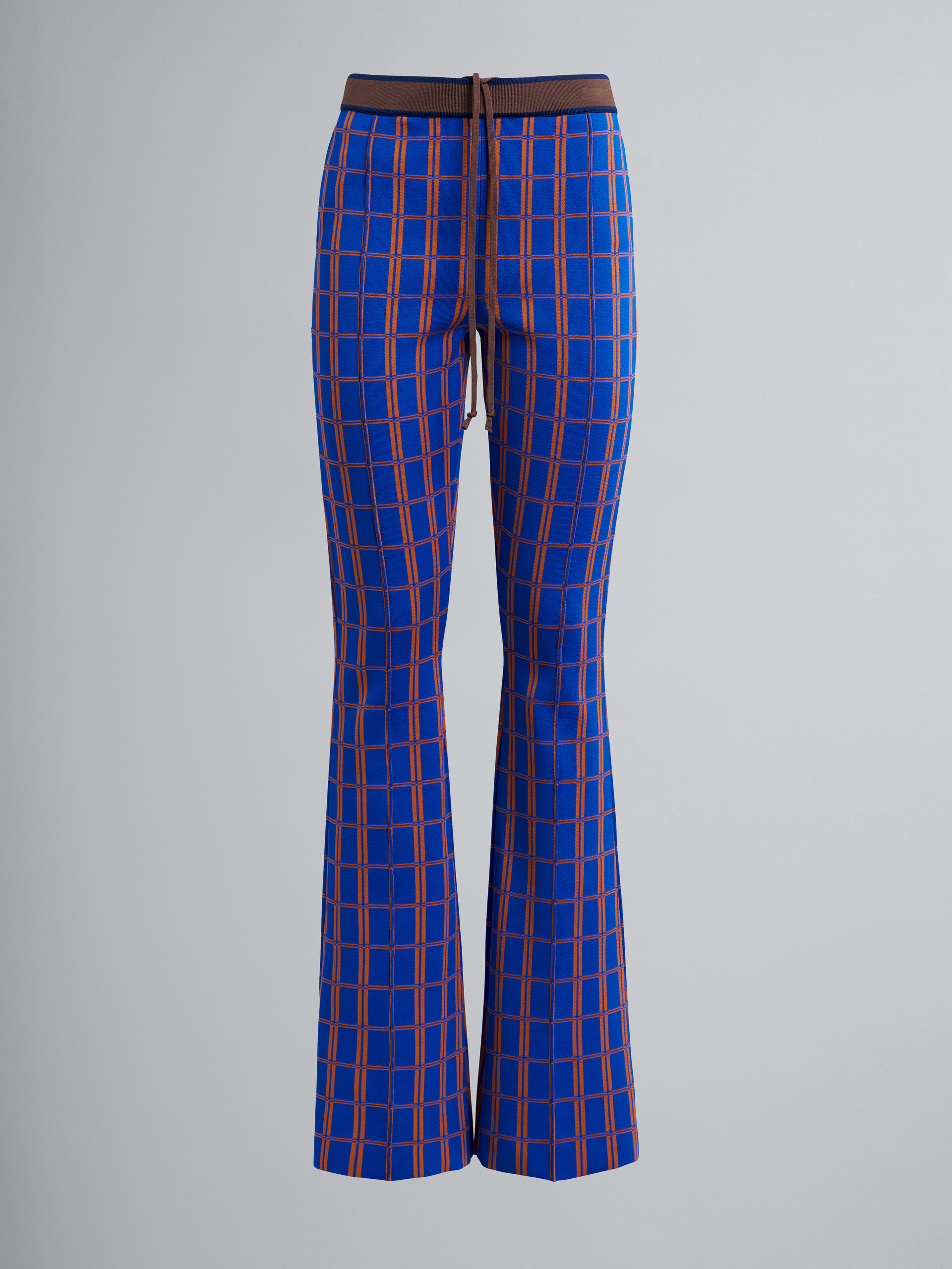 Bi-coloured jacquard trousers - Pants - Image 1