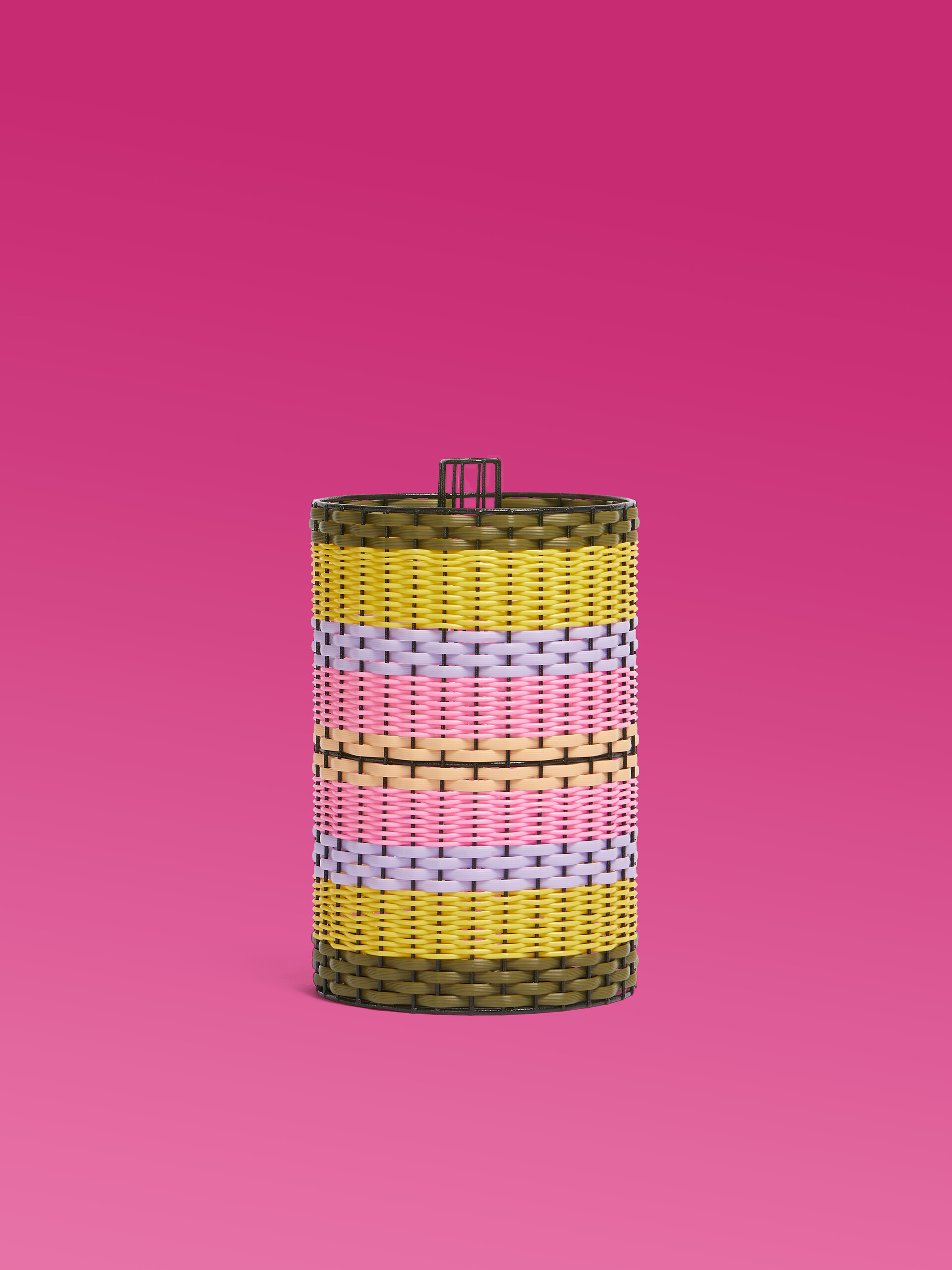 Pink And Purple Marni Market Woven Kitchen Roll Holder - Accessories - Image 1