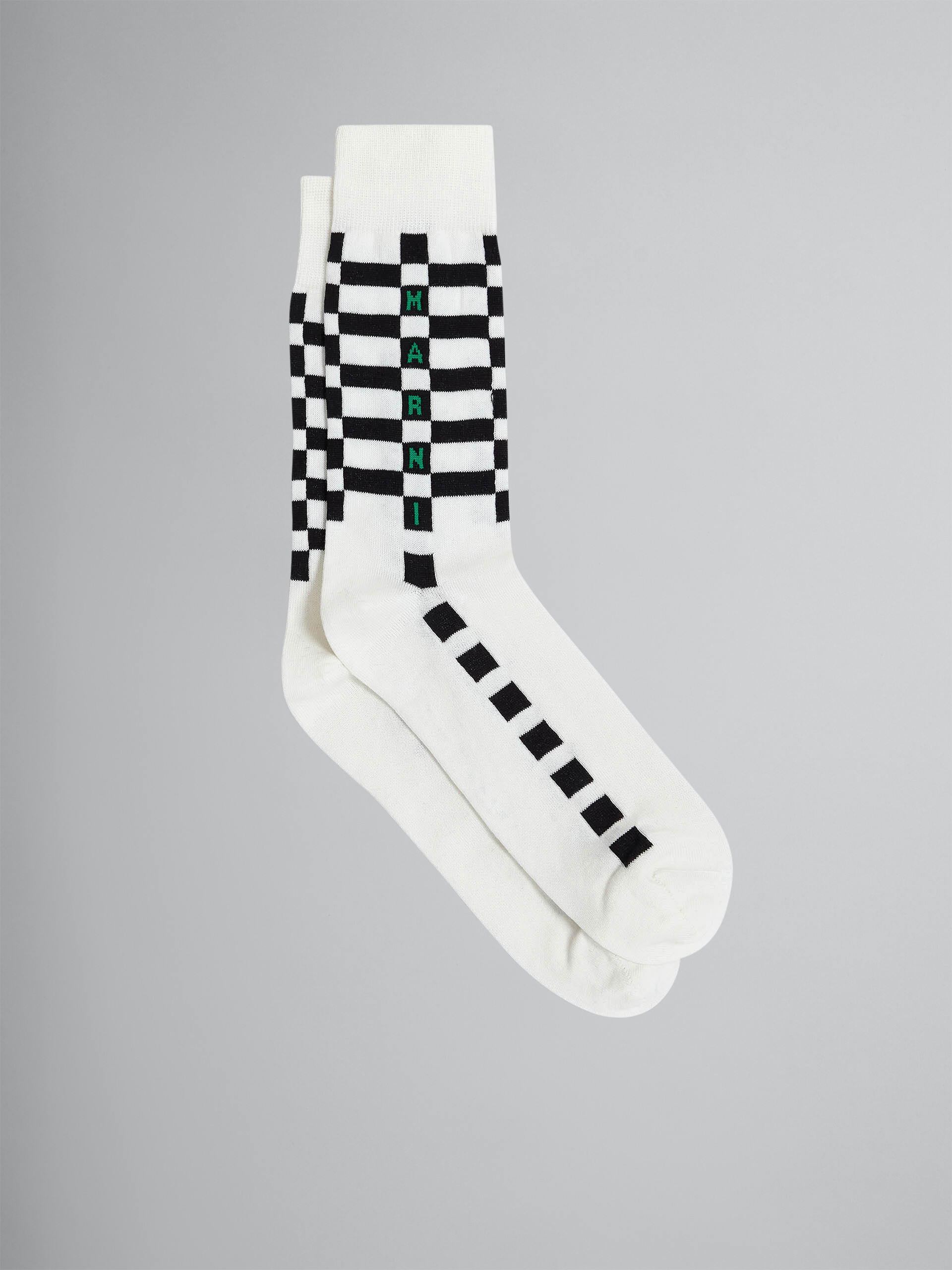 White cotton and nylon socks - Socks - Image 1