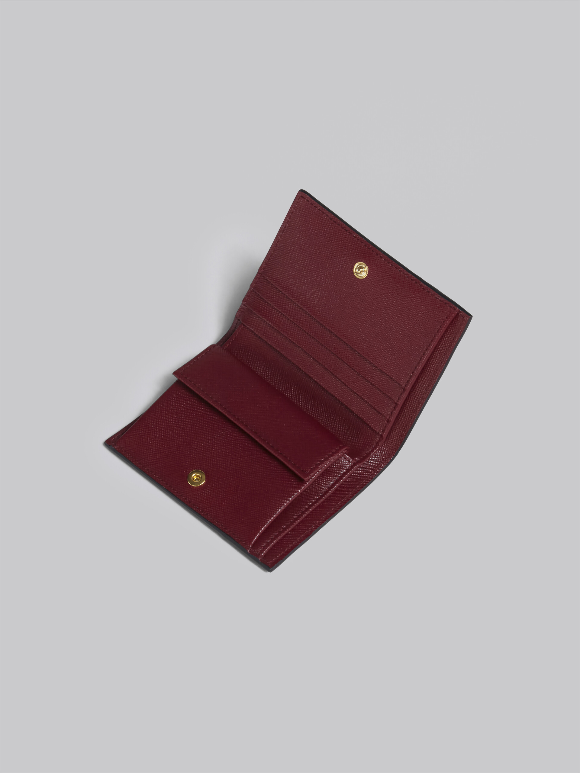 ブルー グレー レッド サフィアーノレザー製 二つ折りウォレット - 財布 - Image 4