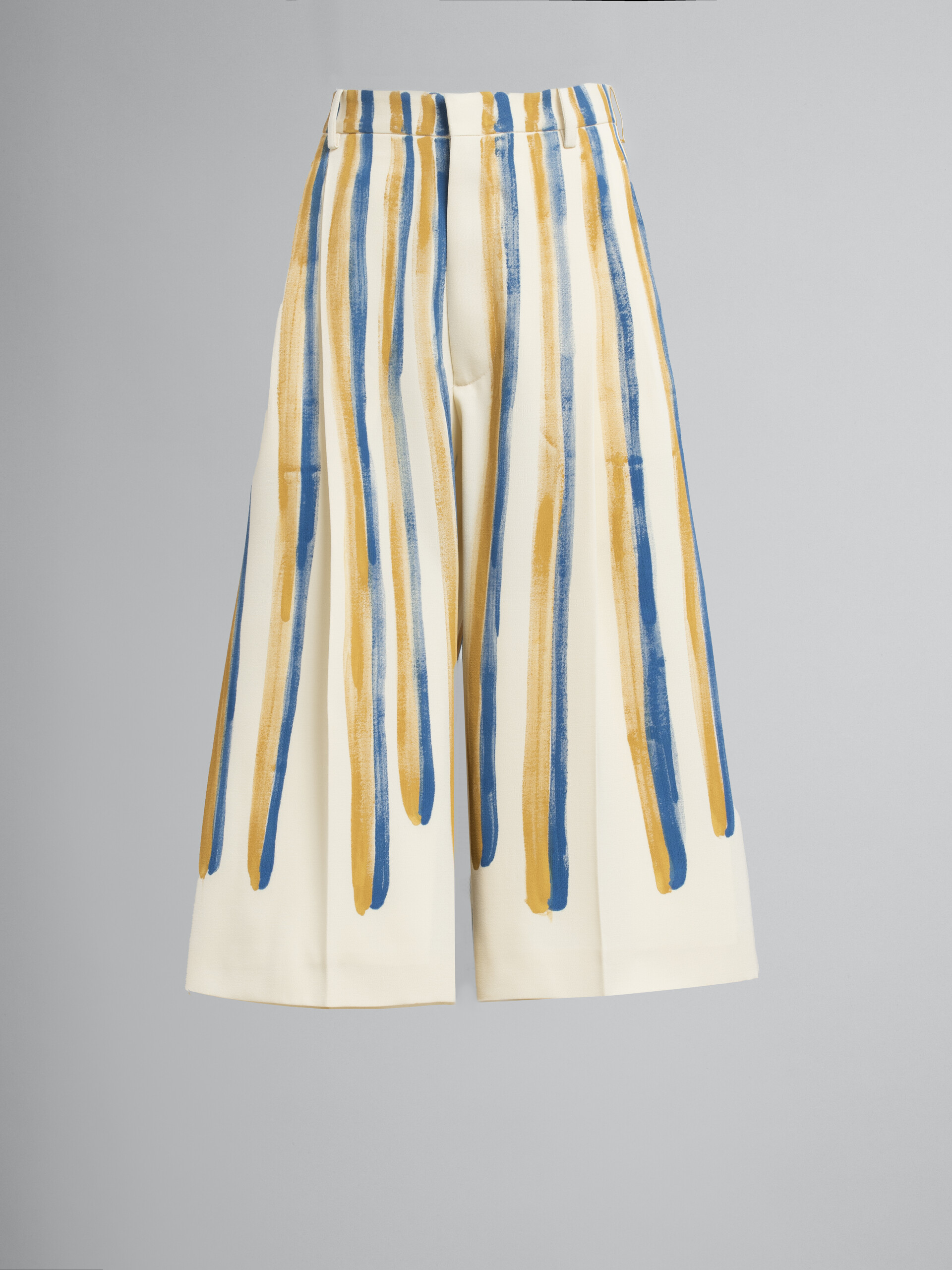 Watercolour Stripe grain de poudre cropped pants - Pants - Image 1