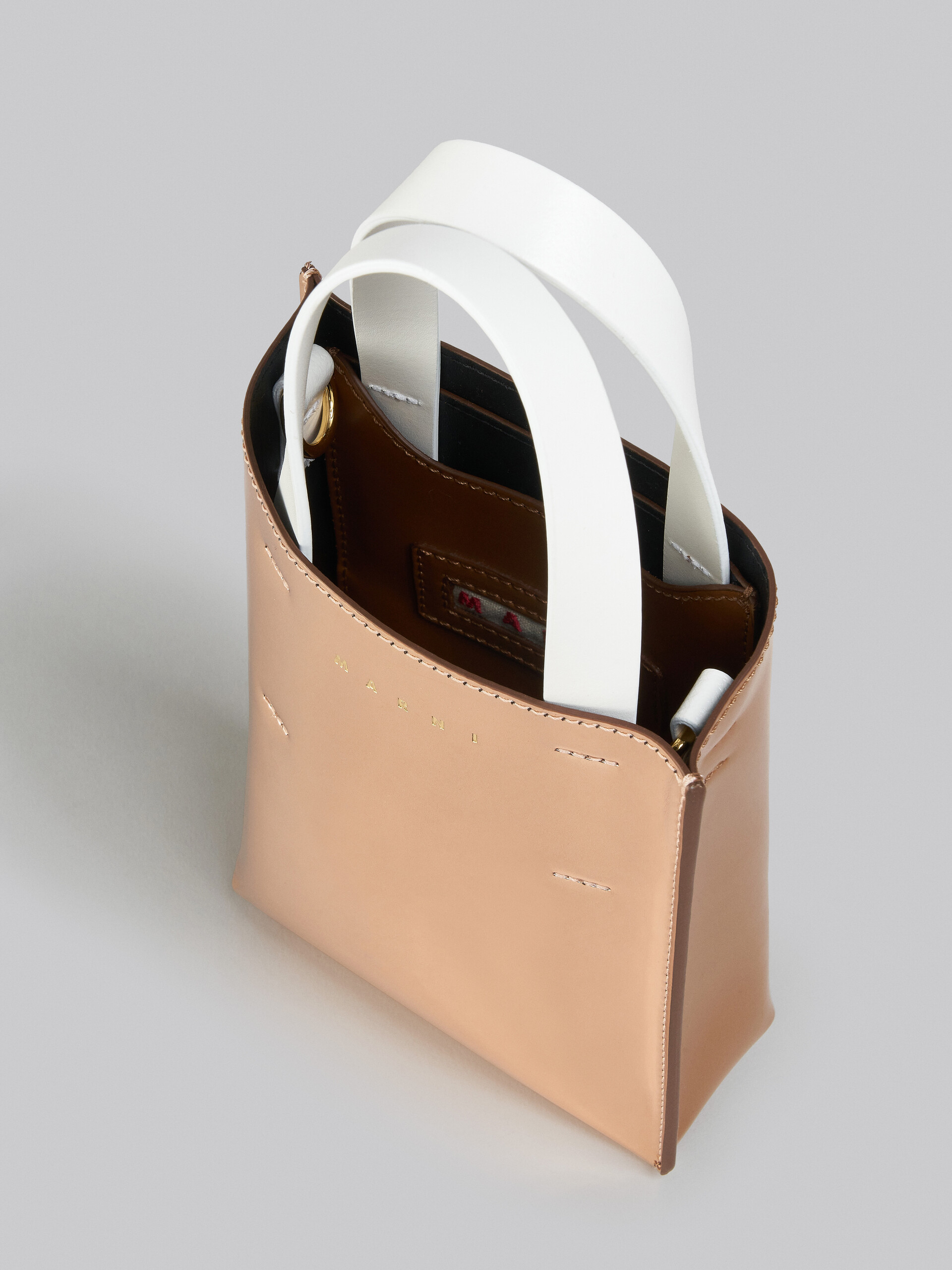 Museo Nano Bag in rose gold mirrored leather - Shopping Bags - Image 4