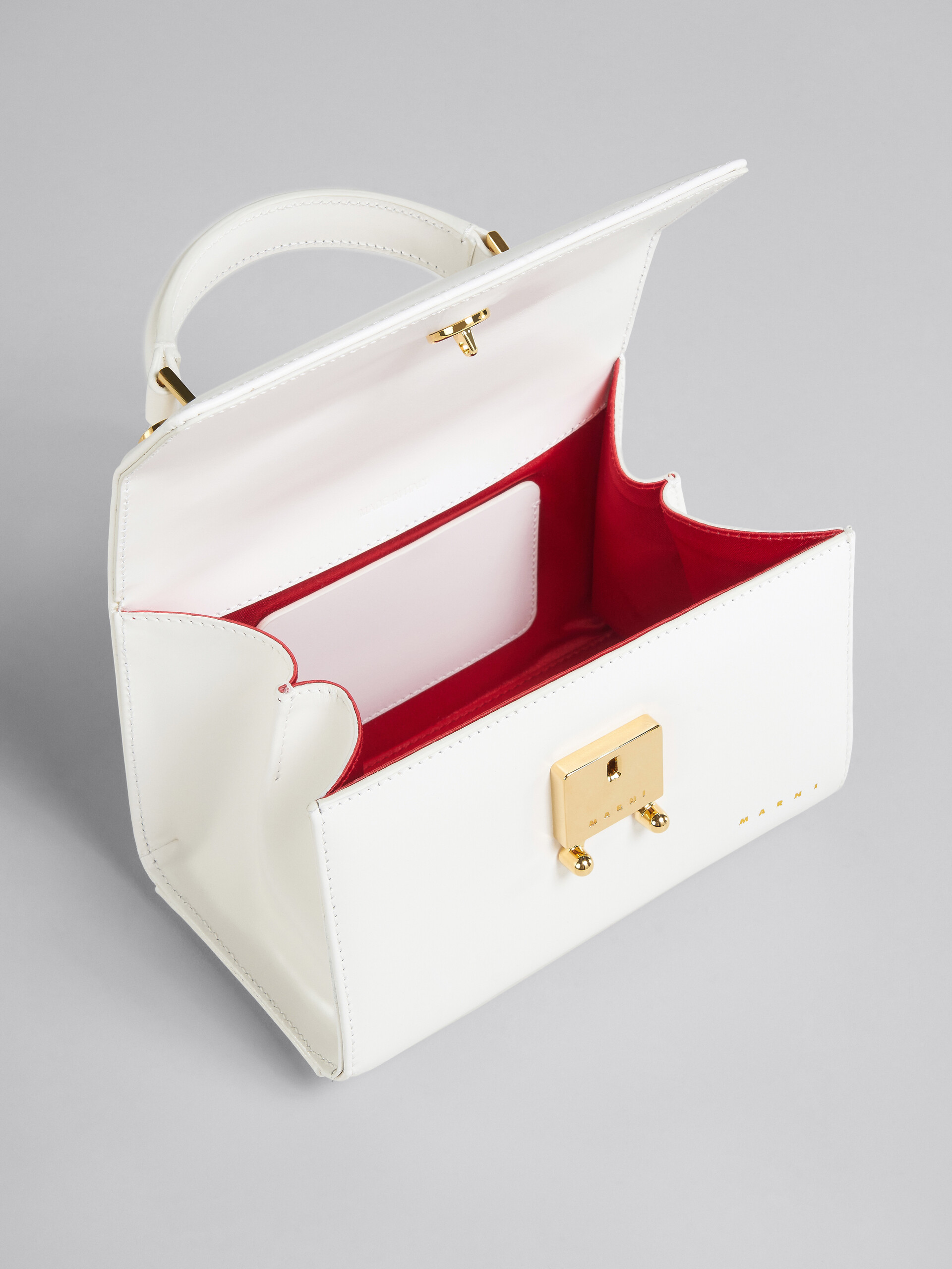 Relativity Mini Bag in white leather - Handbag - Image 4