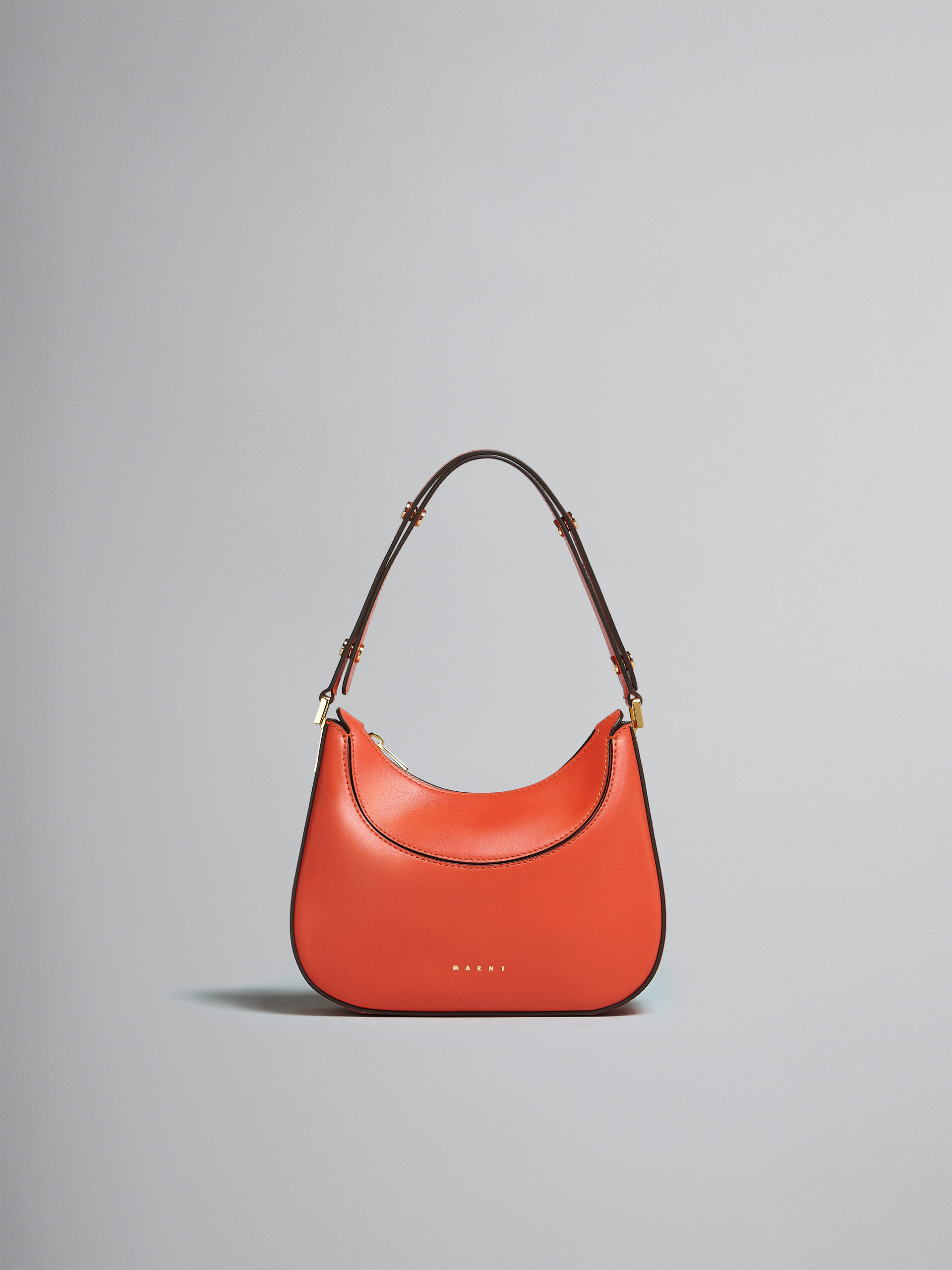Milano Mini Bag in orange leather - Handbag - Image 1