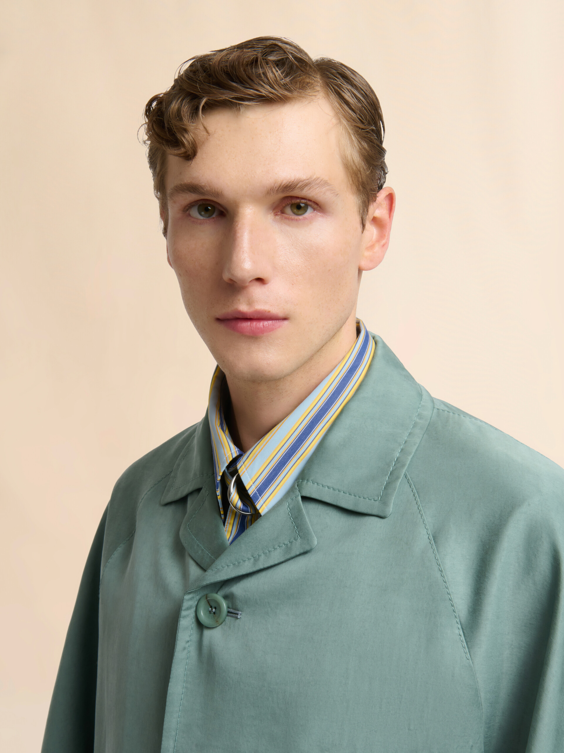 グリーン サテンダスターコート - コート - Image 4