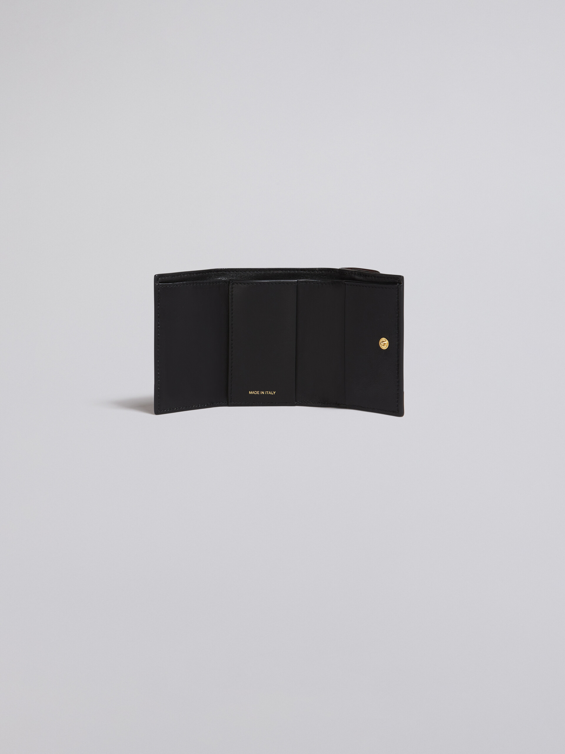 Black tri-fold saffiano wallet - Wallets - Image 2