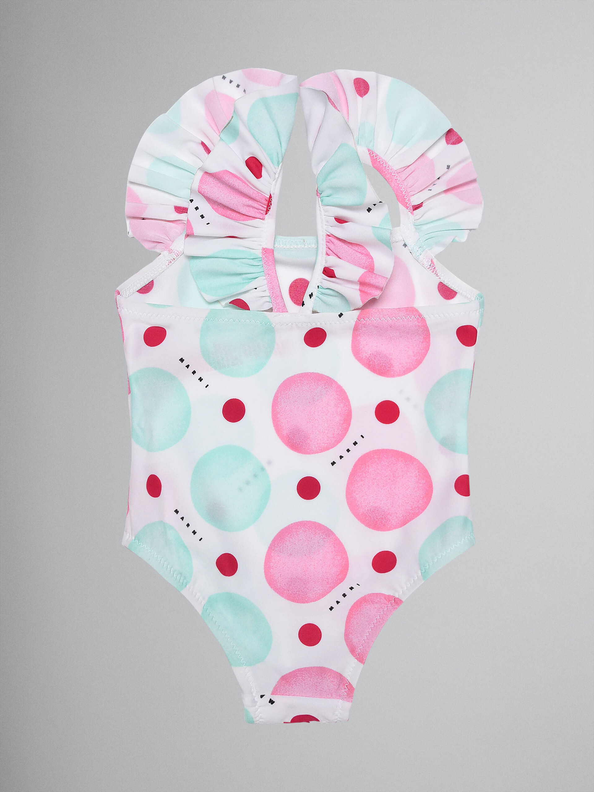 Dots print stretch fabric one-piece swimsuit - Beachwear - Image 2