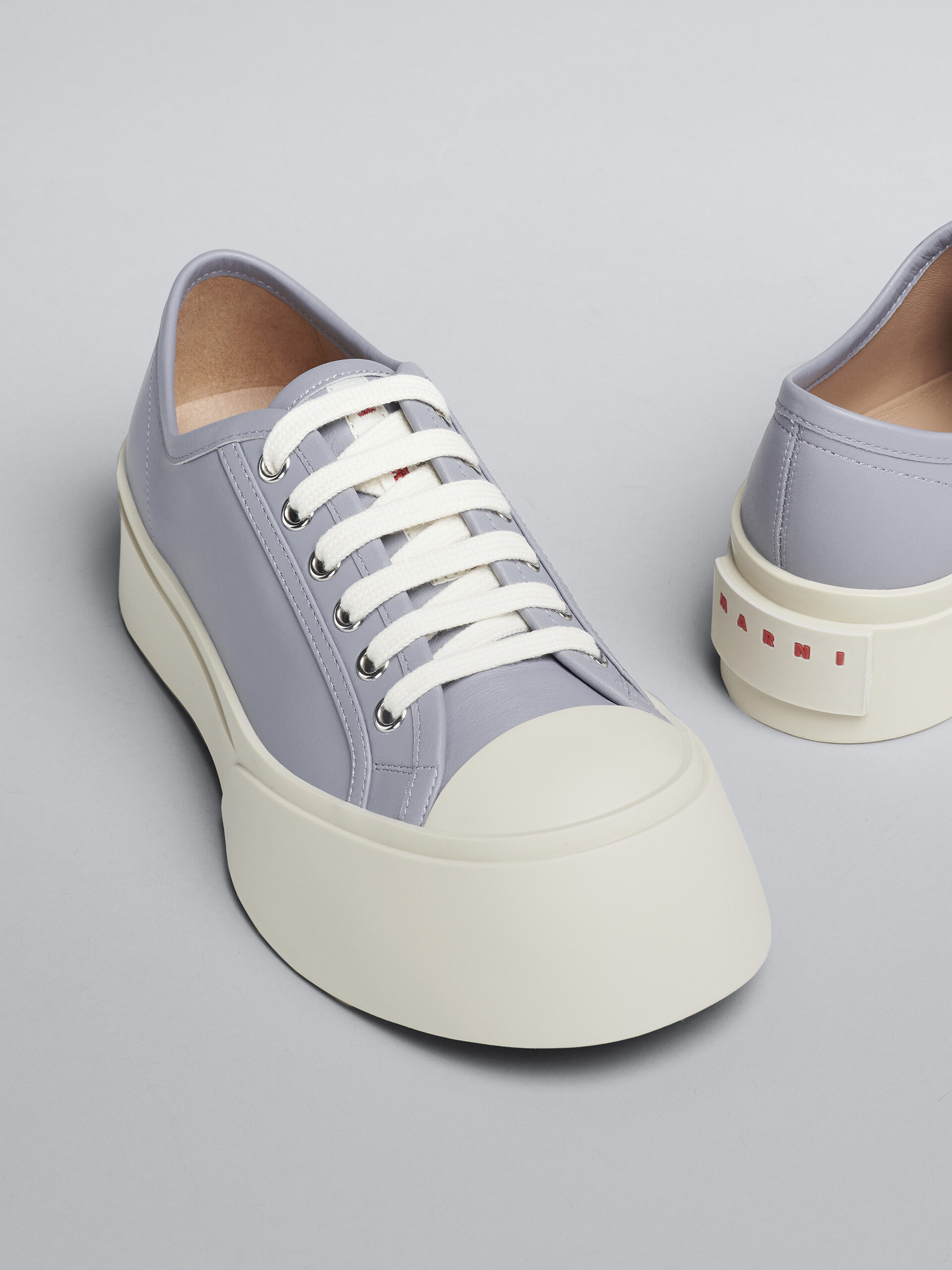 Grey leather Pablo lace-up sneaker - Sneakers - Image 5