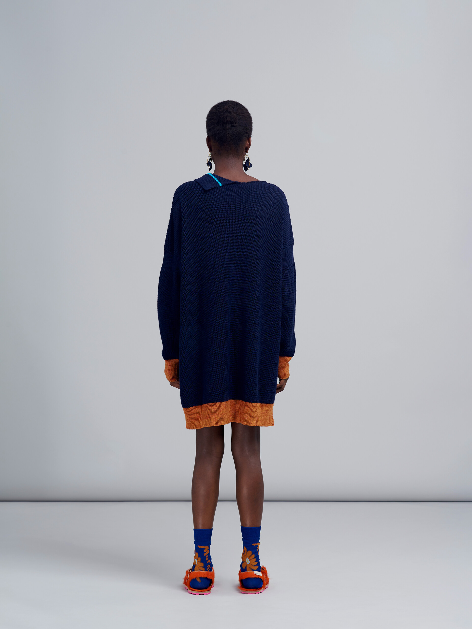 Broken ribbed organic cotton and wool knit dress - Dresses - Image 3