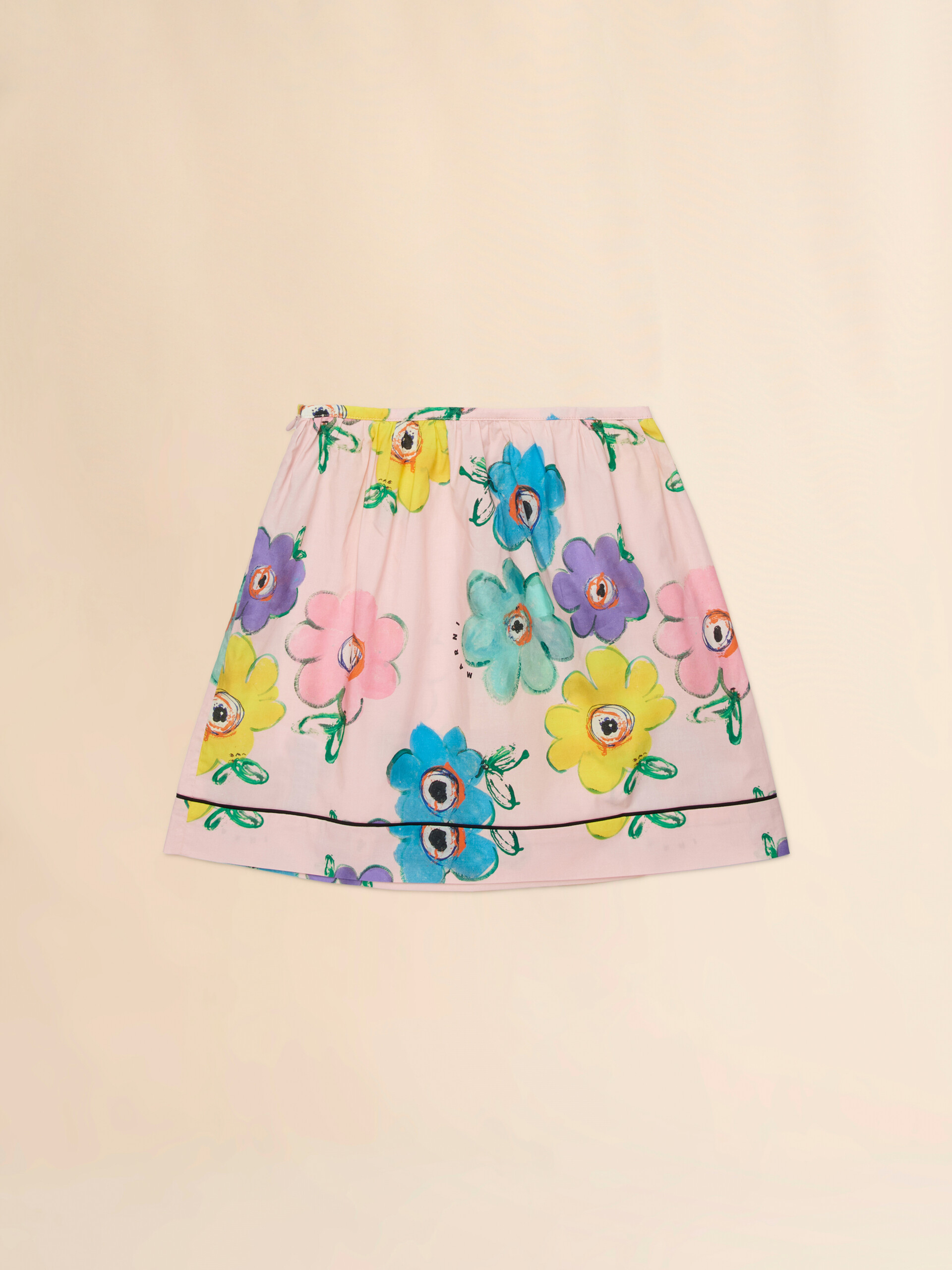 Gonna in cotone rosa con stampa Dessert Flower - Gonne - Image 2