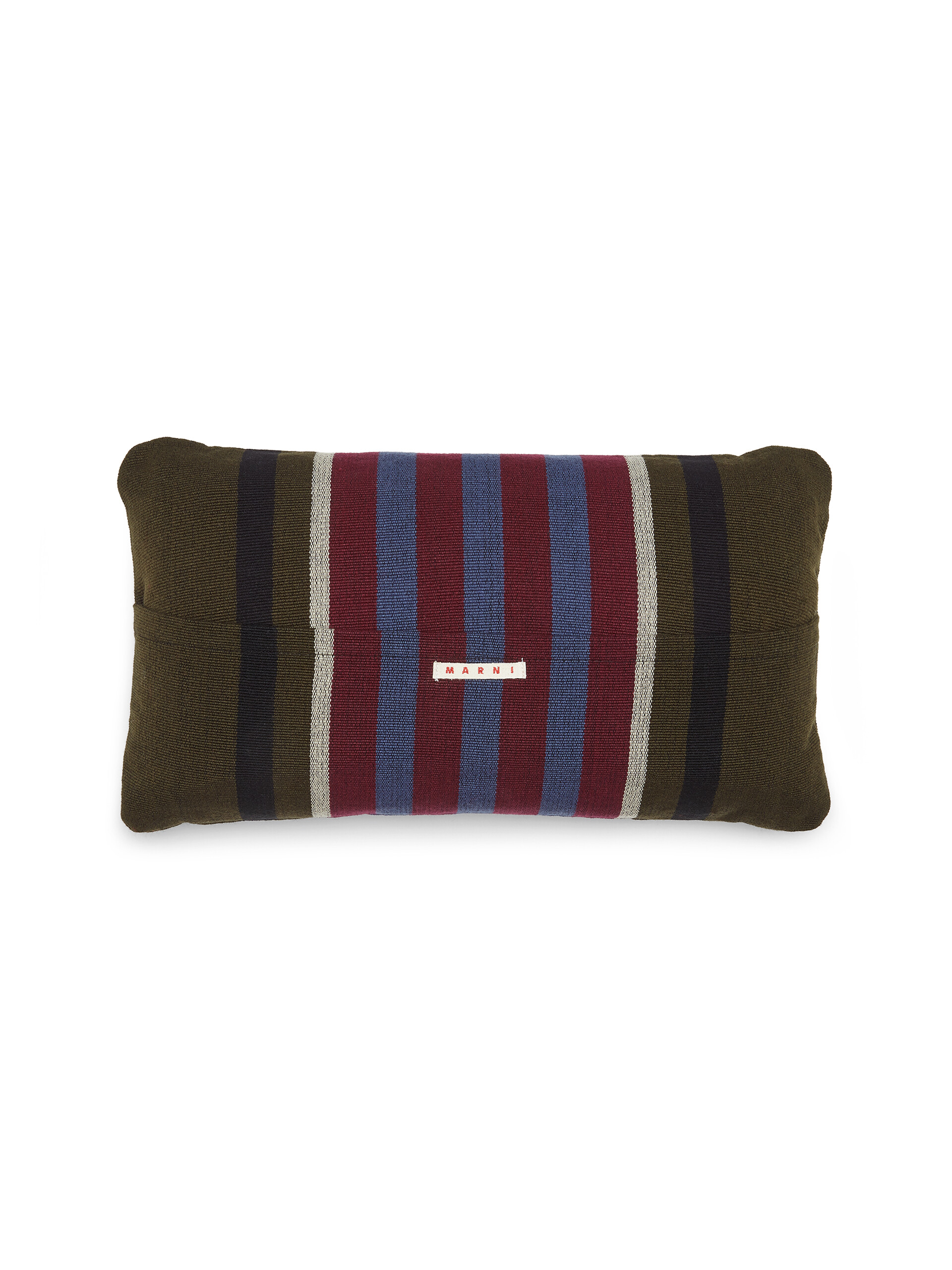 MARNI MARKET rectangular pillow cover in polyester with green burgundy and pale blue vertical stripes - Furniture - Image 2