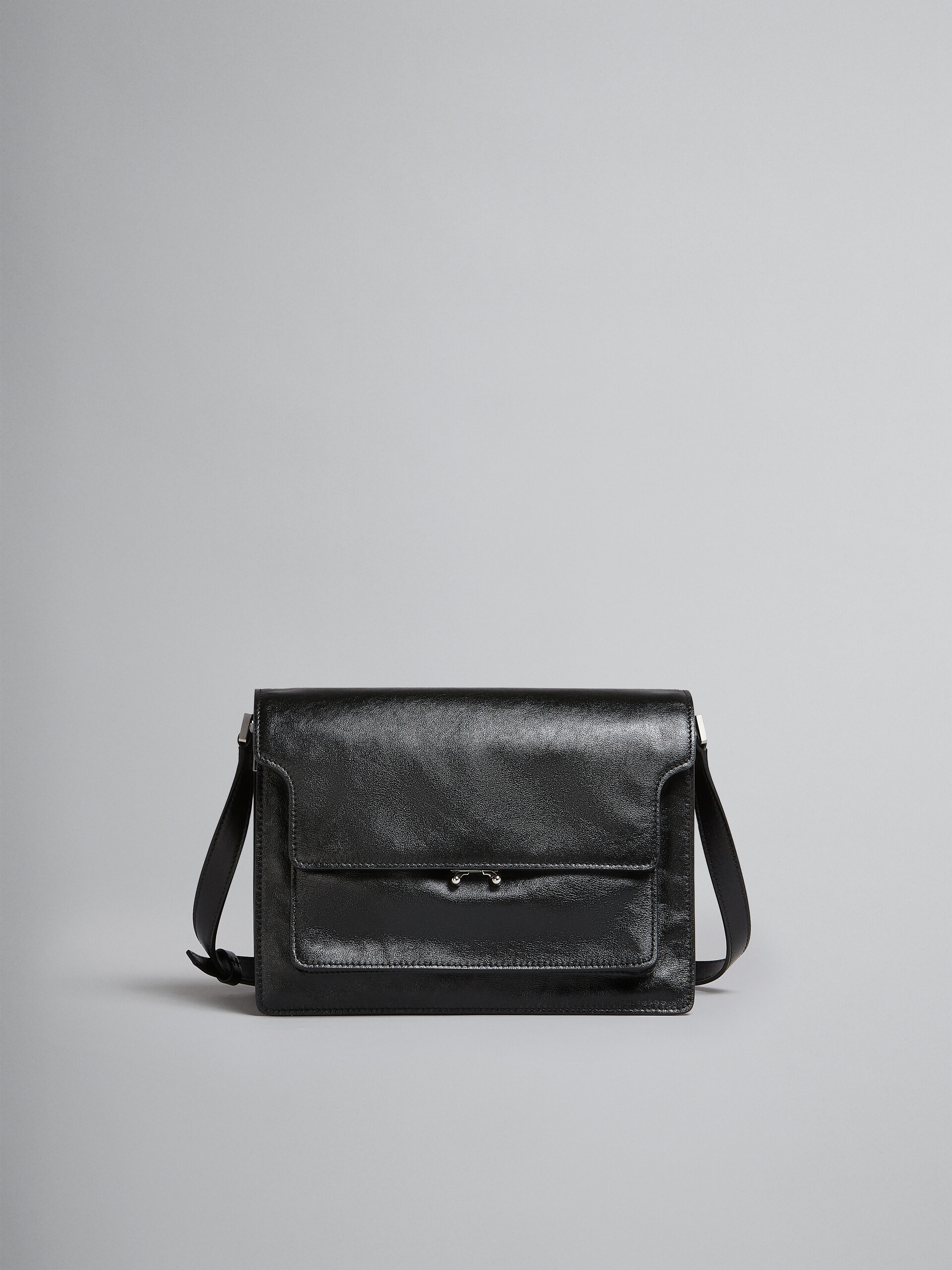 Trunk Soft Large Bag in black leather - Shoulder Bag - Image 1
