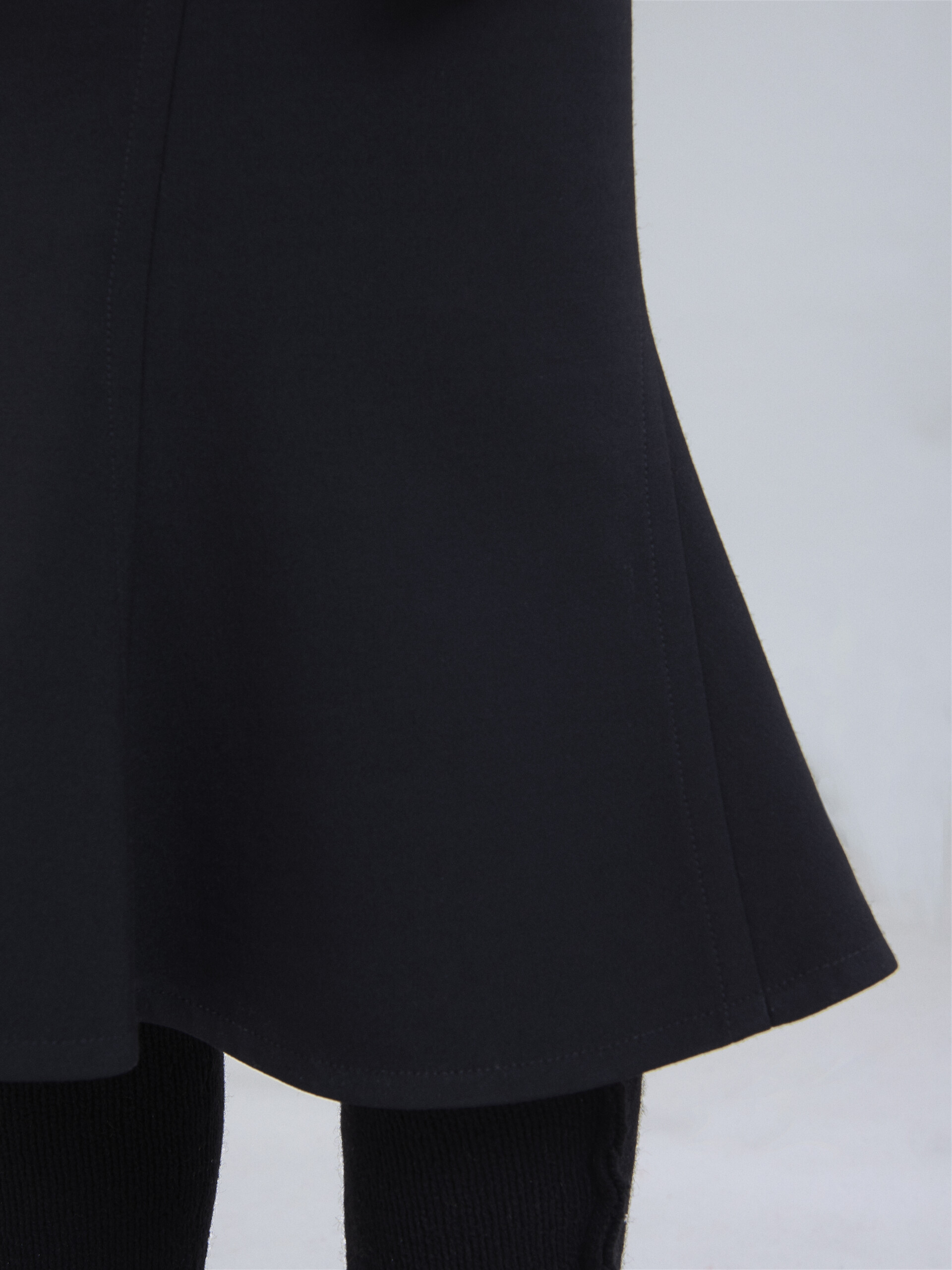 Double wool crepe godet skirt - Skirts - Image 4