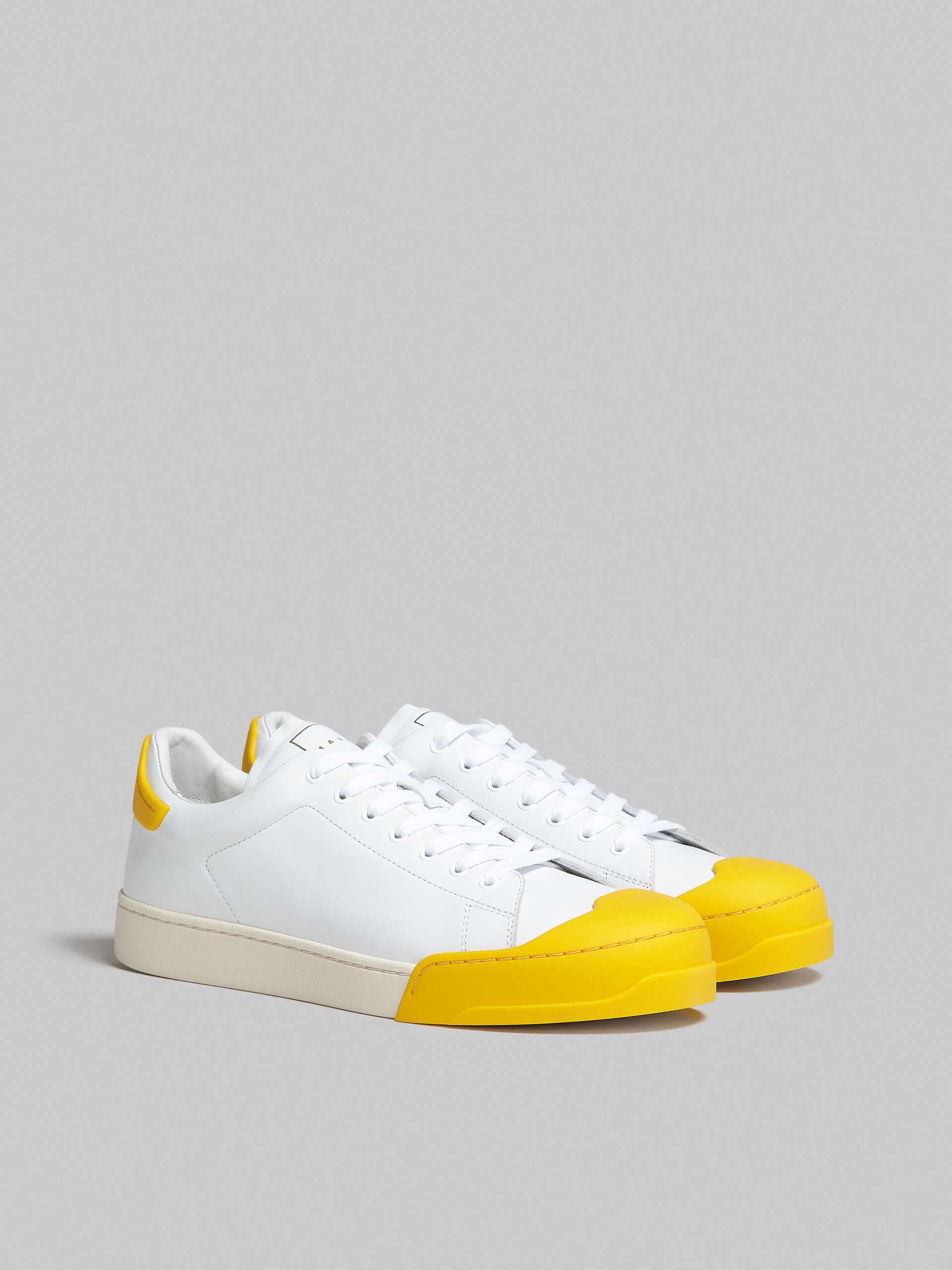 Sneaker Dada Bumper in pelle bianca e gialla - Sneakers - Image 2