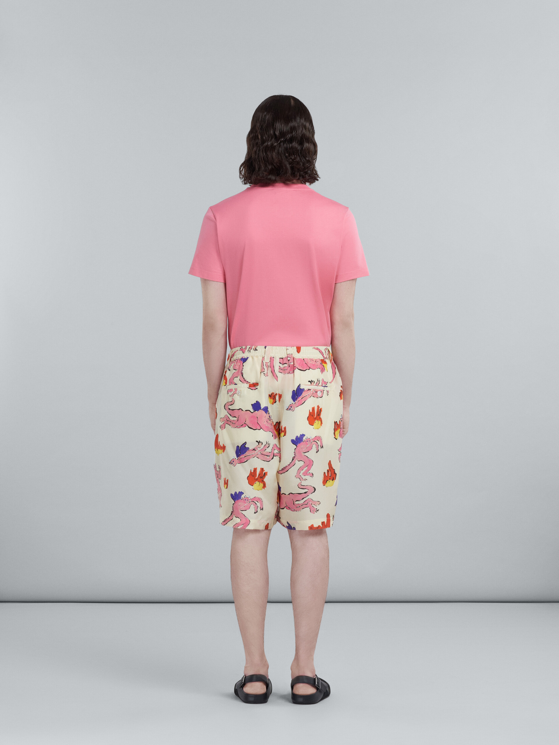 Printed silk shorts - Pants - Image 3