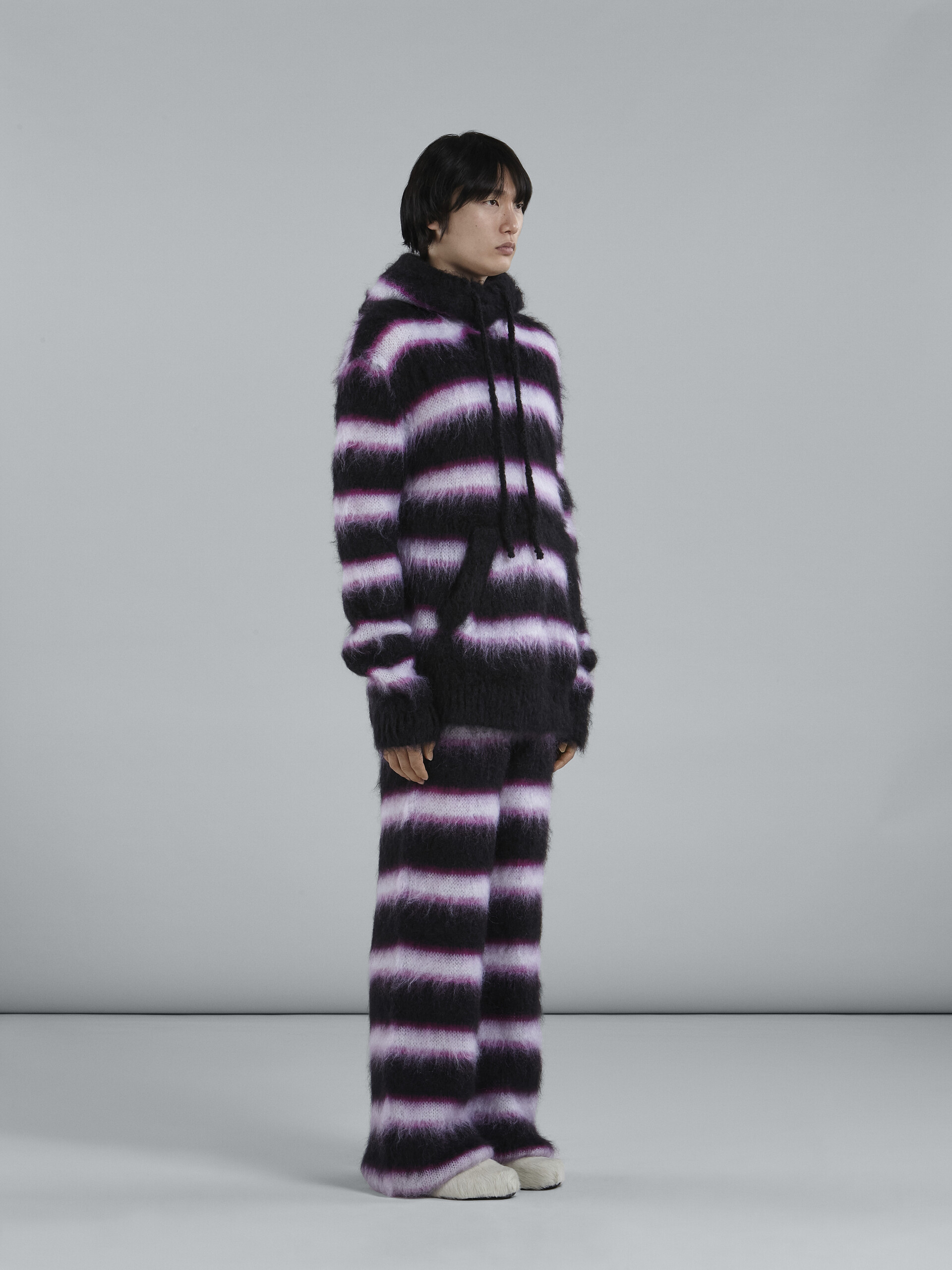 Striped mohair and wool crewneck sweater - Pullovers - Image 5
