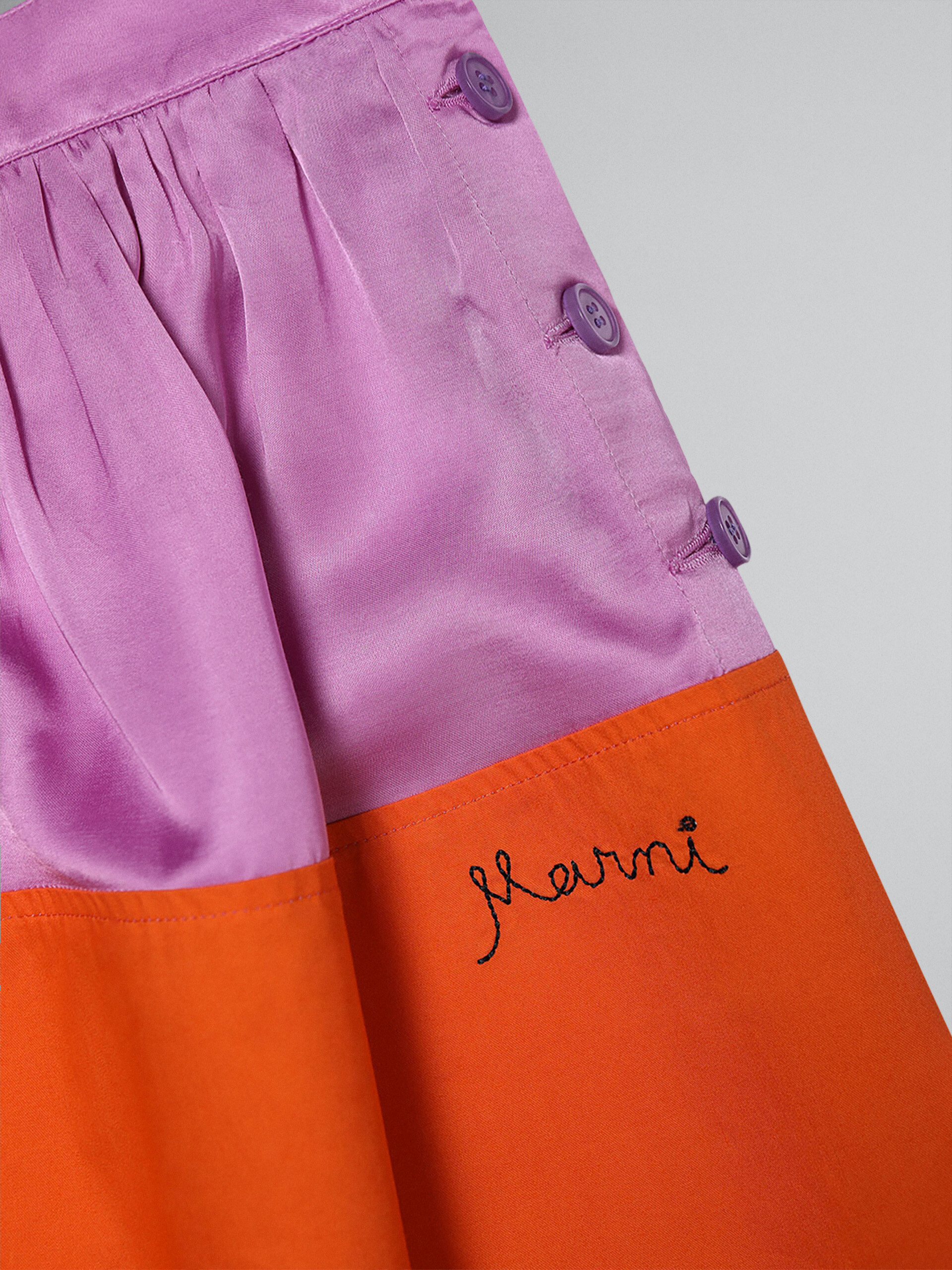 Falda de gabardina de algodón y satén - Faldas - Image 3