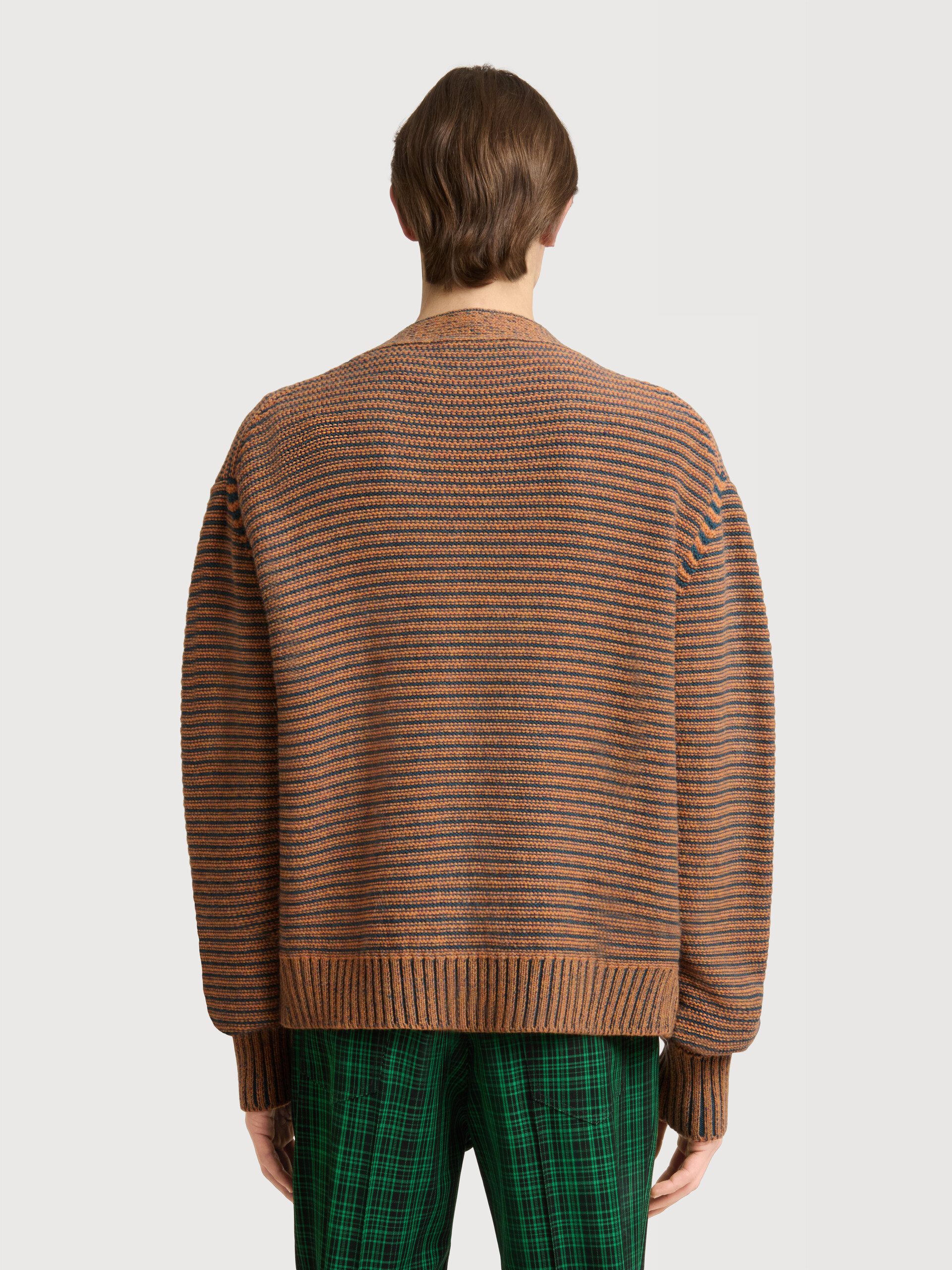 Green alpaca-wool cardigan with studs - Pullovers - Image 4