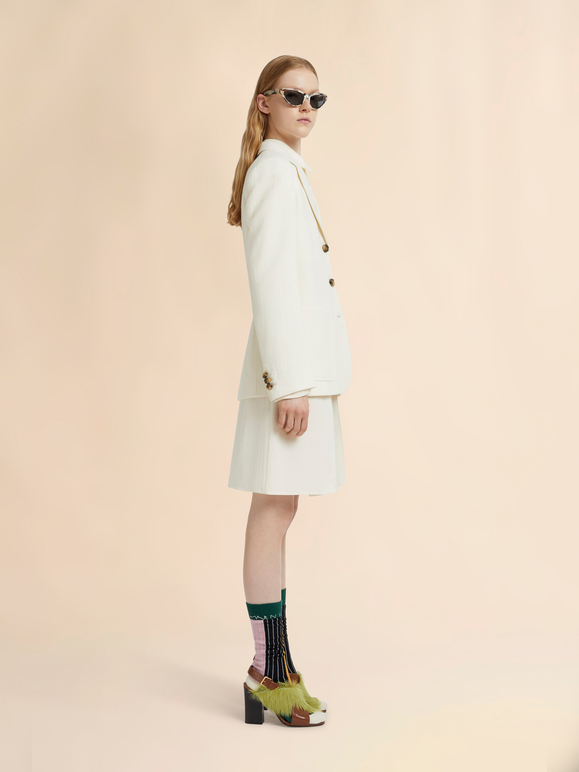 Off-white wool crêpe jacket - Jackets - Image 6