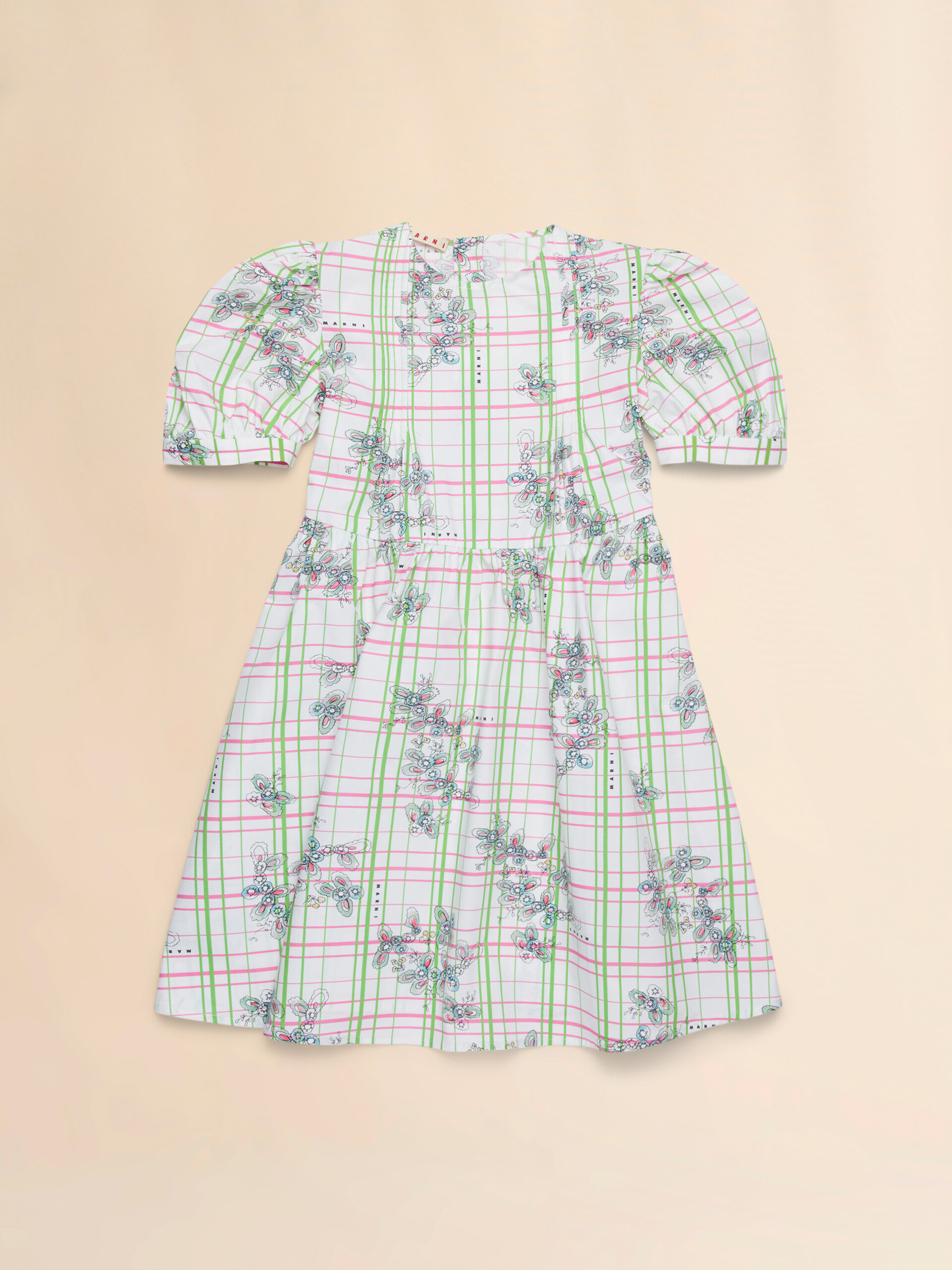 Poplin dress with Greenhouse pattern - Dresses - Image 1