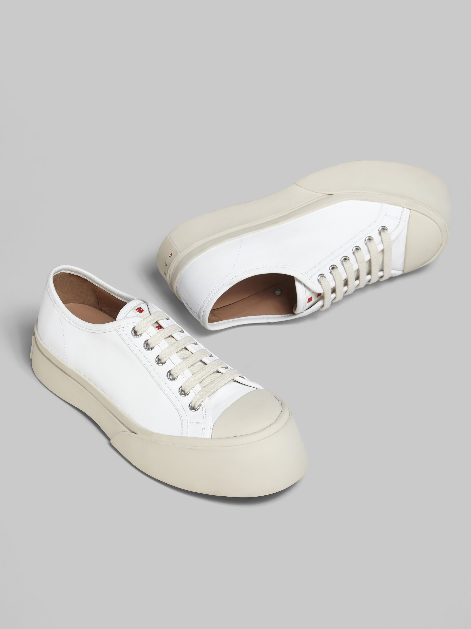 White nappa leather PABLO lace-up sneaker - Sneakers - Image 5