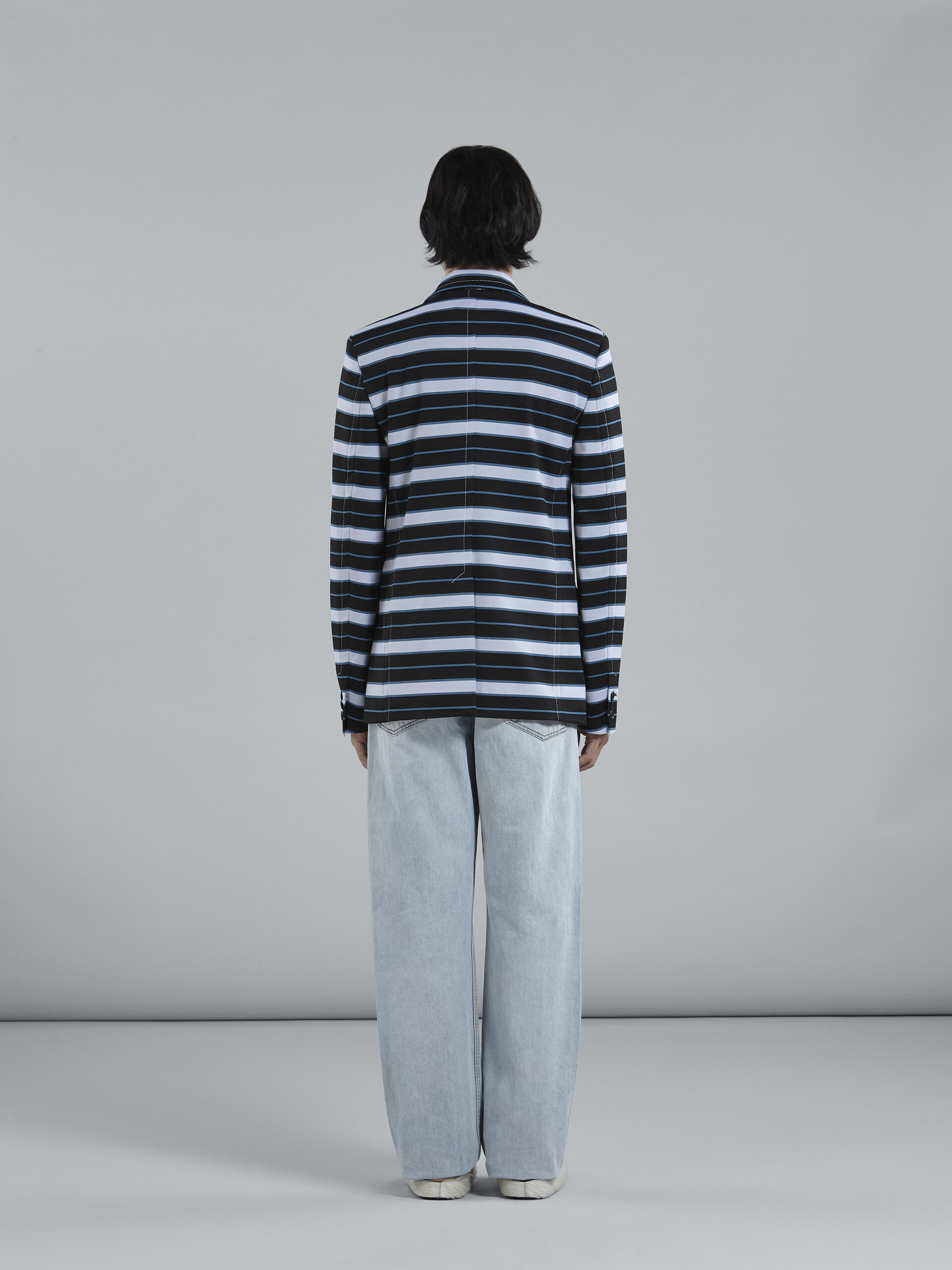 Striped techno jersey blazer - Jackets - Image 3