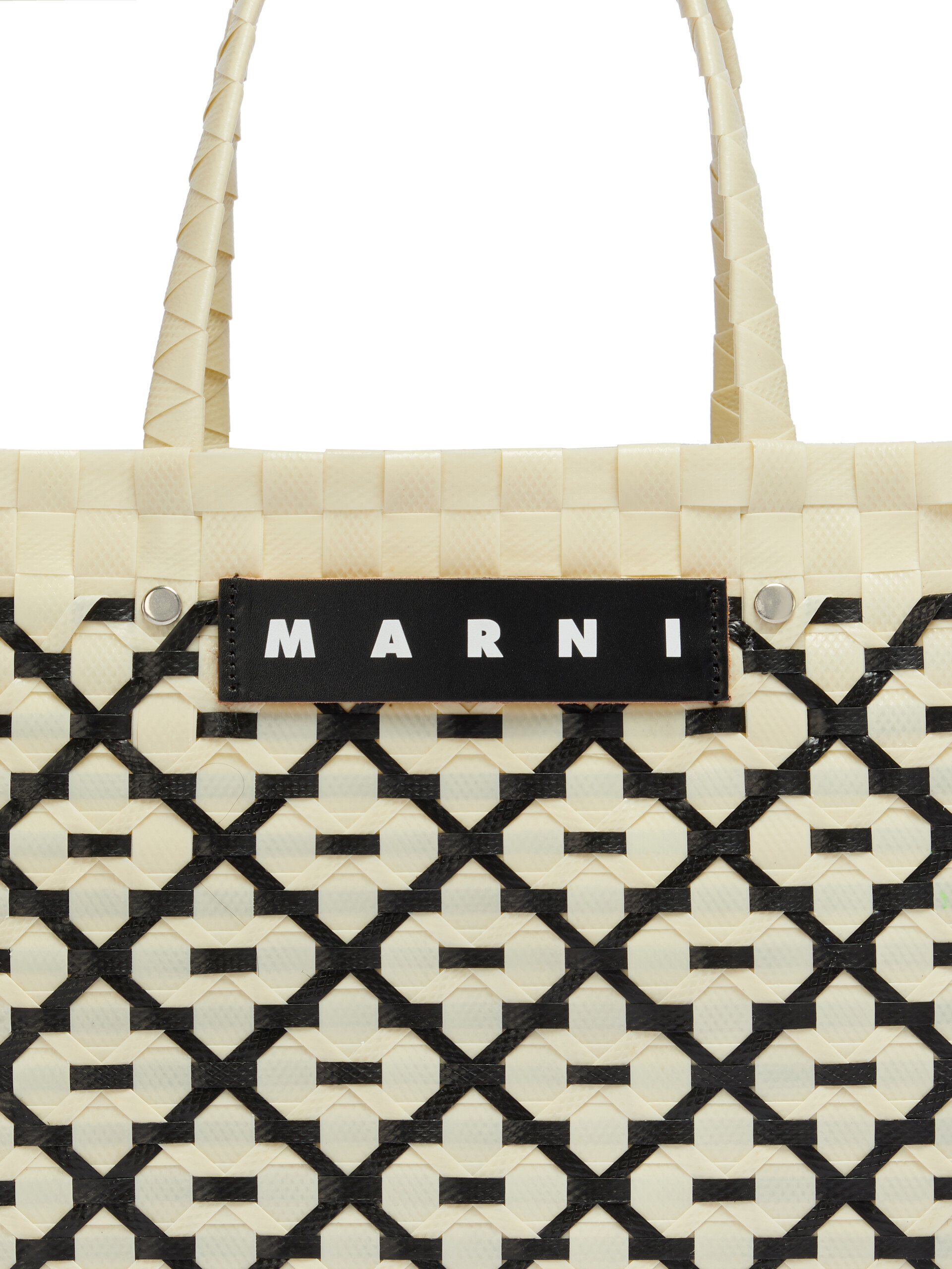 Blue And Red Marni Market Criss-Cross Mini Basket Bag - Shopping Bags - Image 4