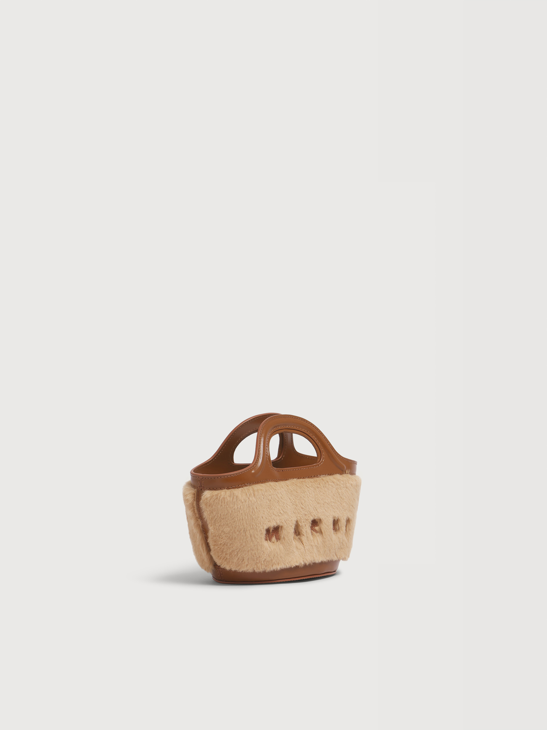 Tropicalia Mikro-Tasche aus Leder und Kunstfell in Rosa - Handtaschen - Image 5