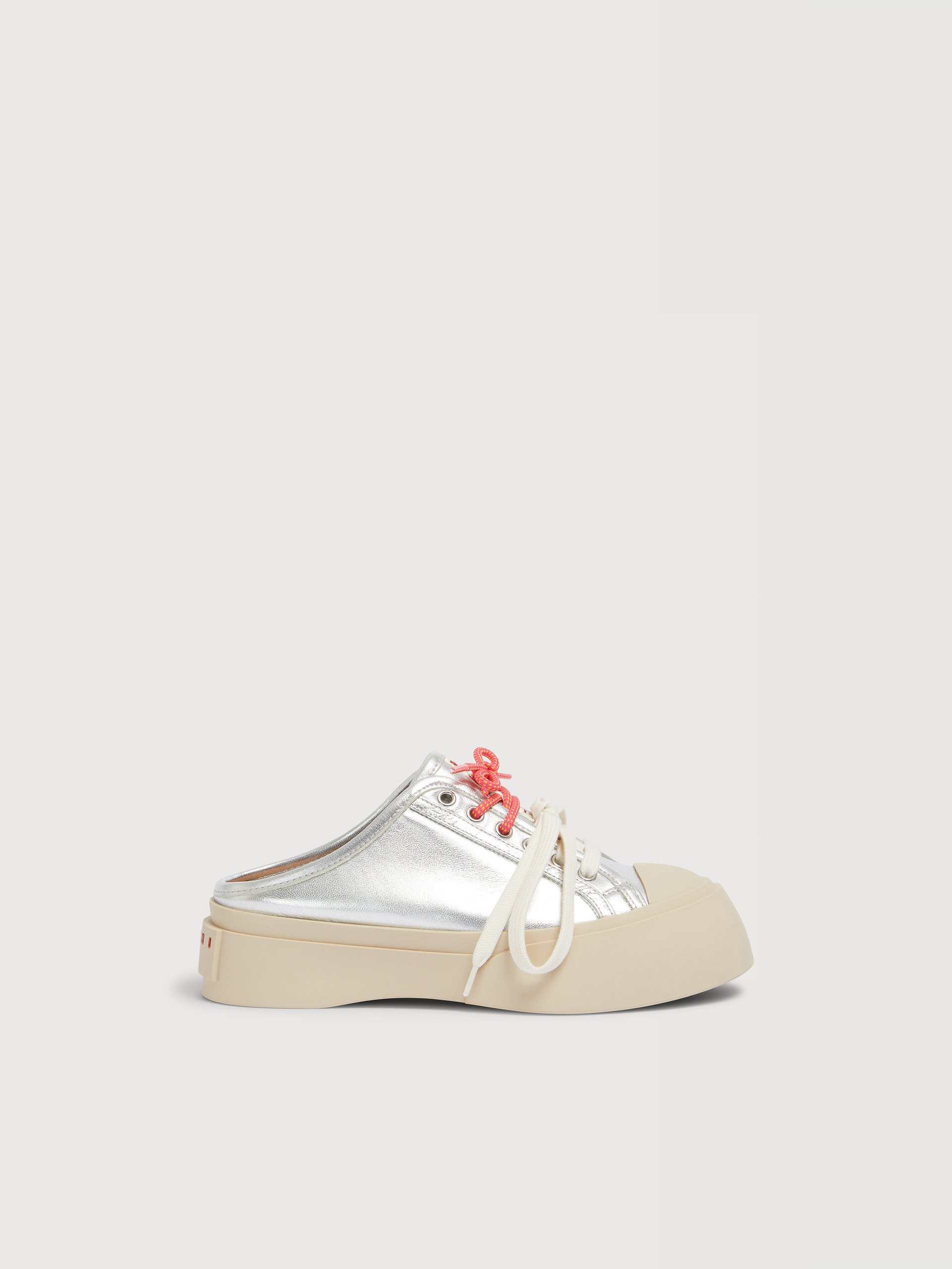 Silver leather Pablo lace-up sabot - Sneakers - Image 1