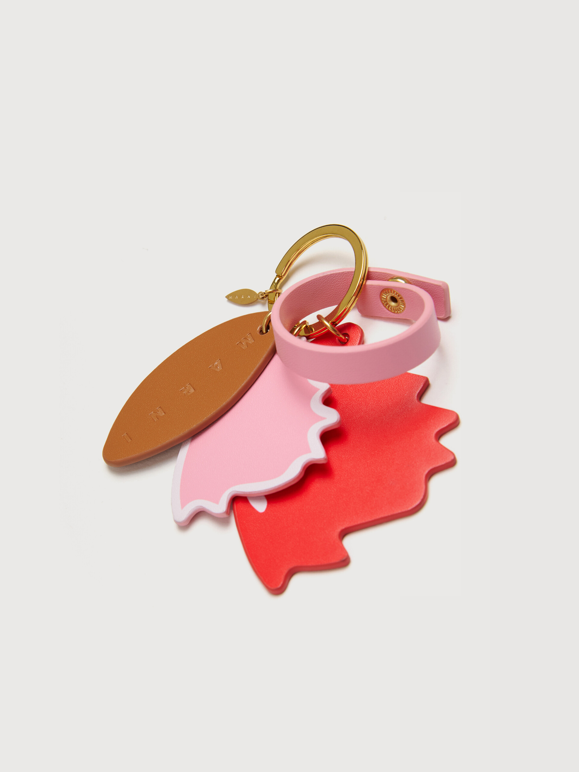 Multicolour coated fabric leaf keyring - Other accessories - Image 2