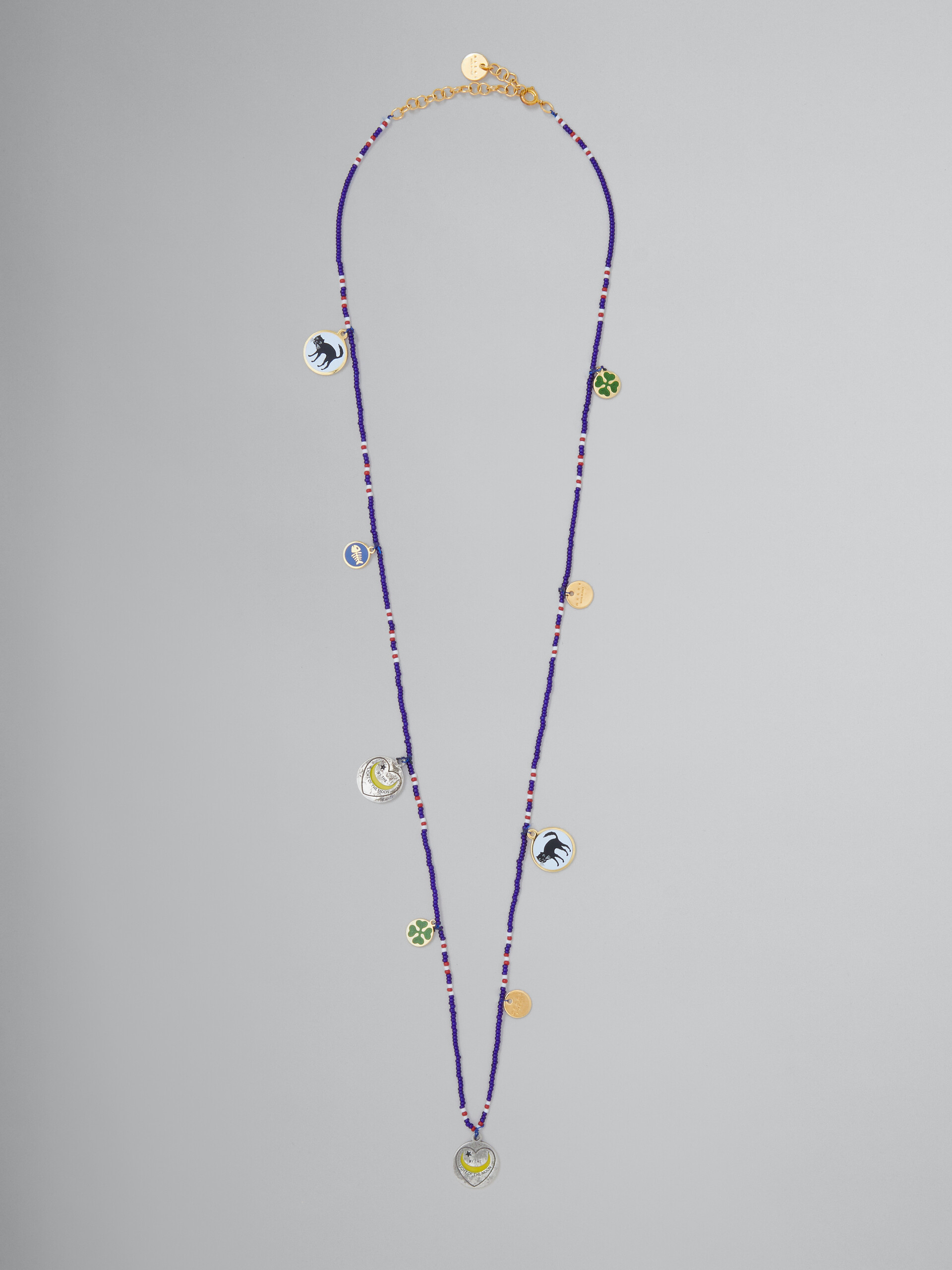 Micro-bead necklace with disc charms - Necklaces - Image 1
