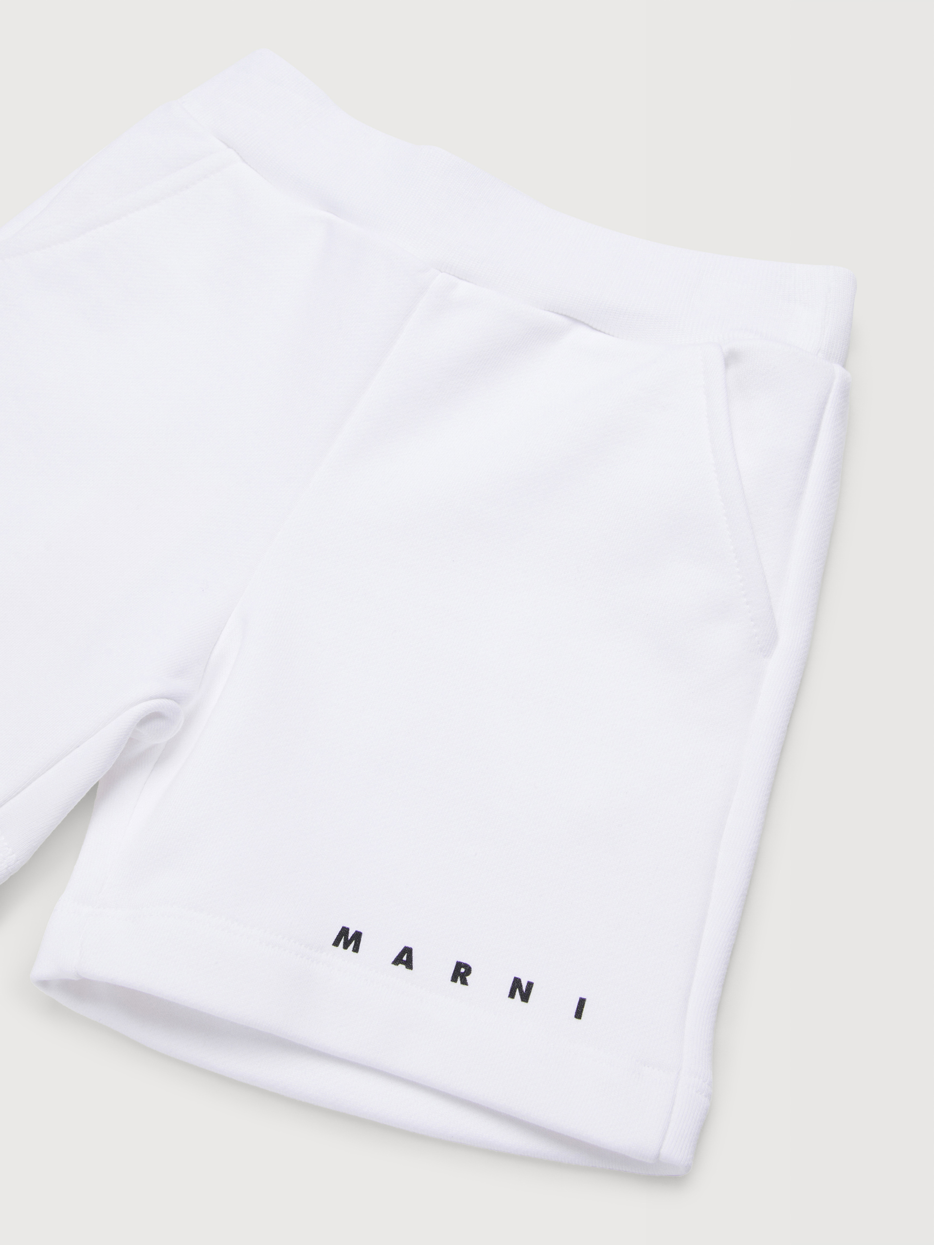 White cotton shorts with Marni print - Pants - Image 3