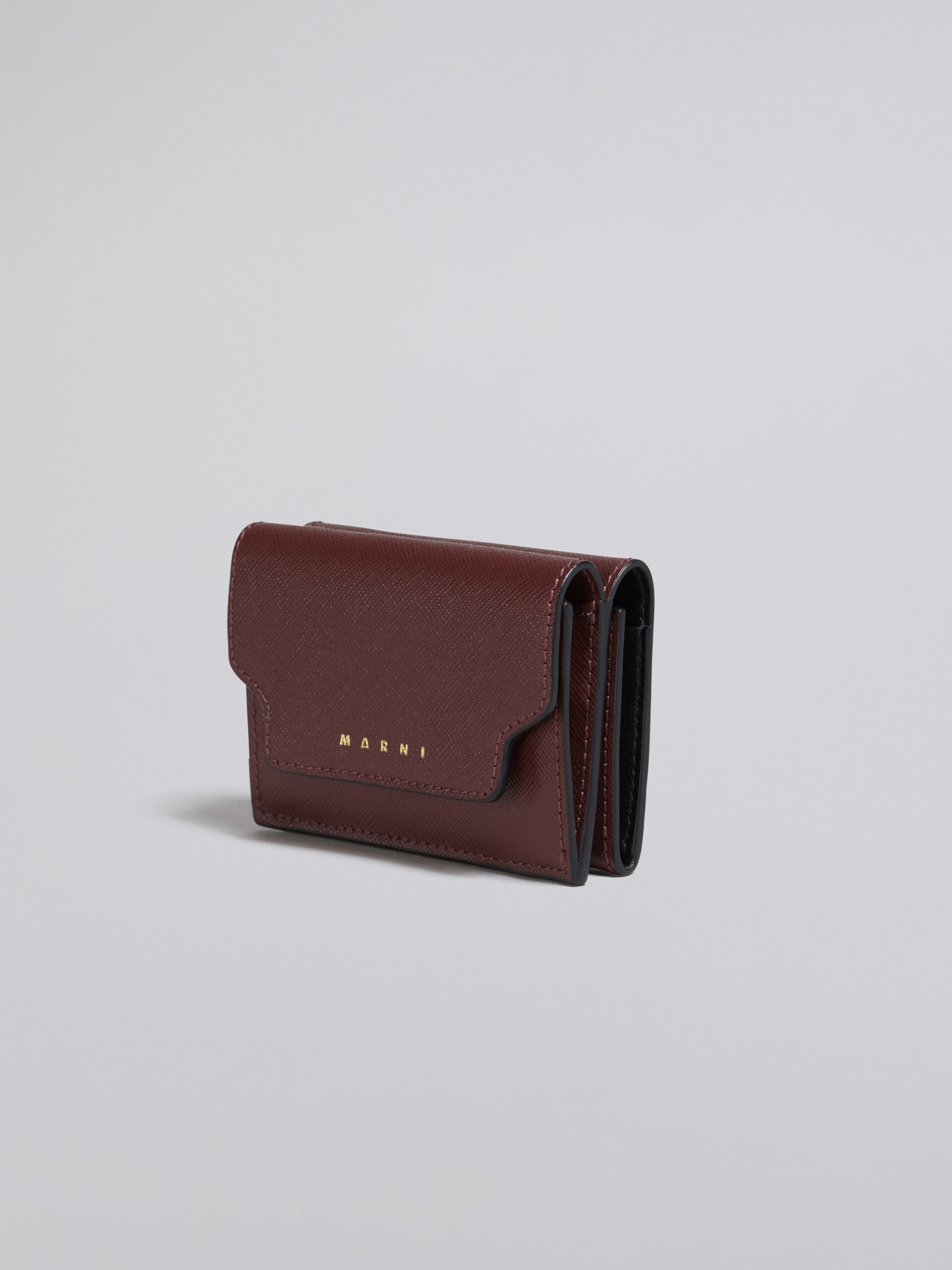 Black tri-fold saffiano wallet - Wallets - Image 4