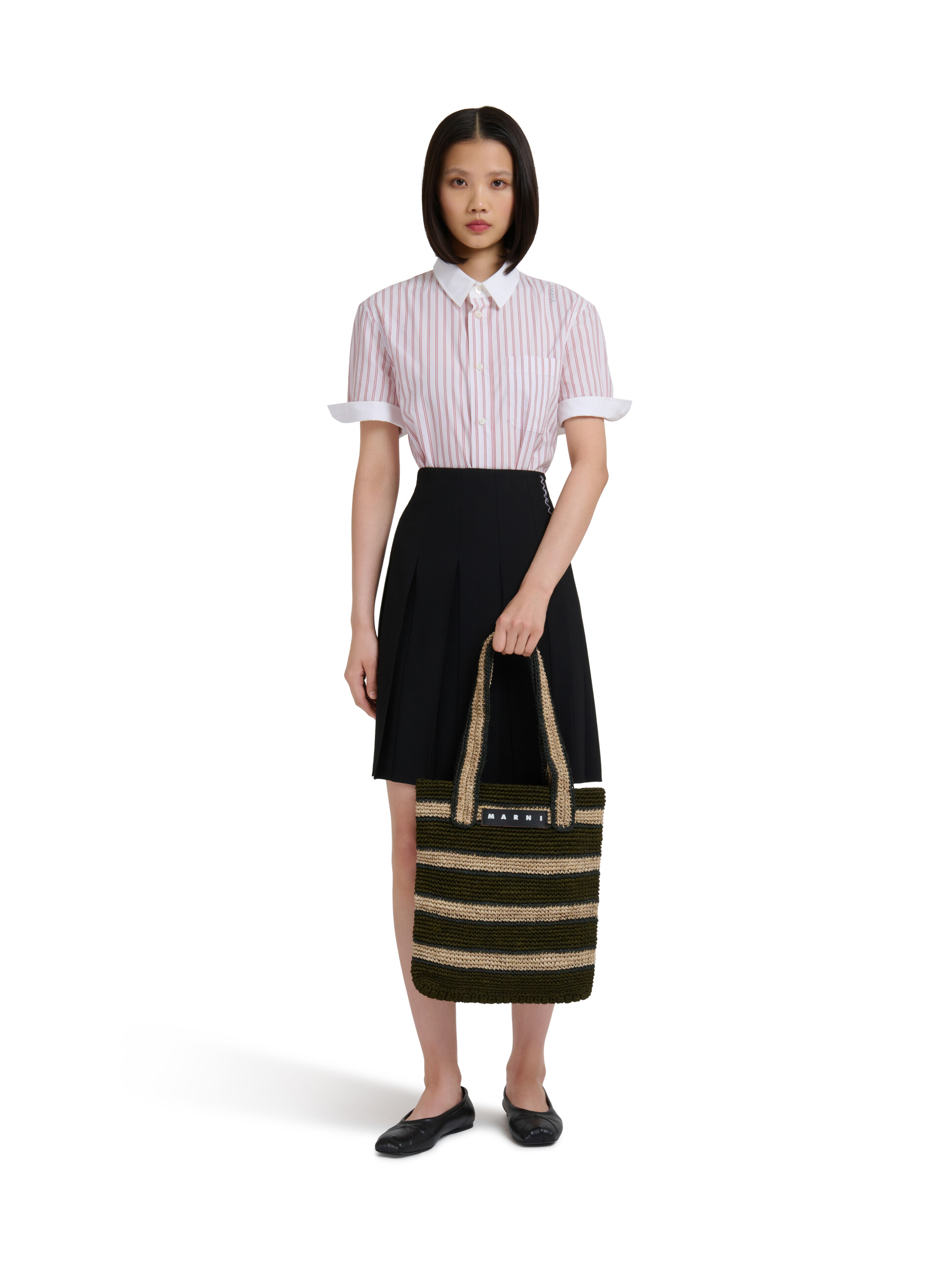 アンスラサイトダーク MARNI MARKET フィケクロシェバッグ - ショッピングバッグ - Image 2