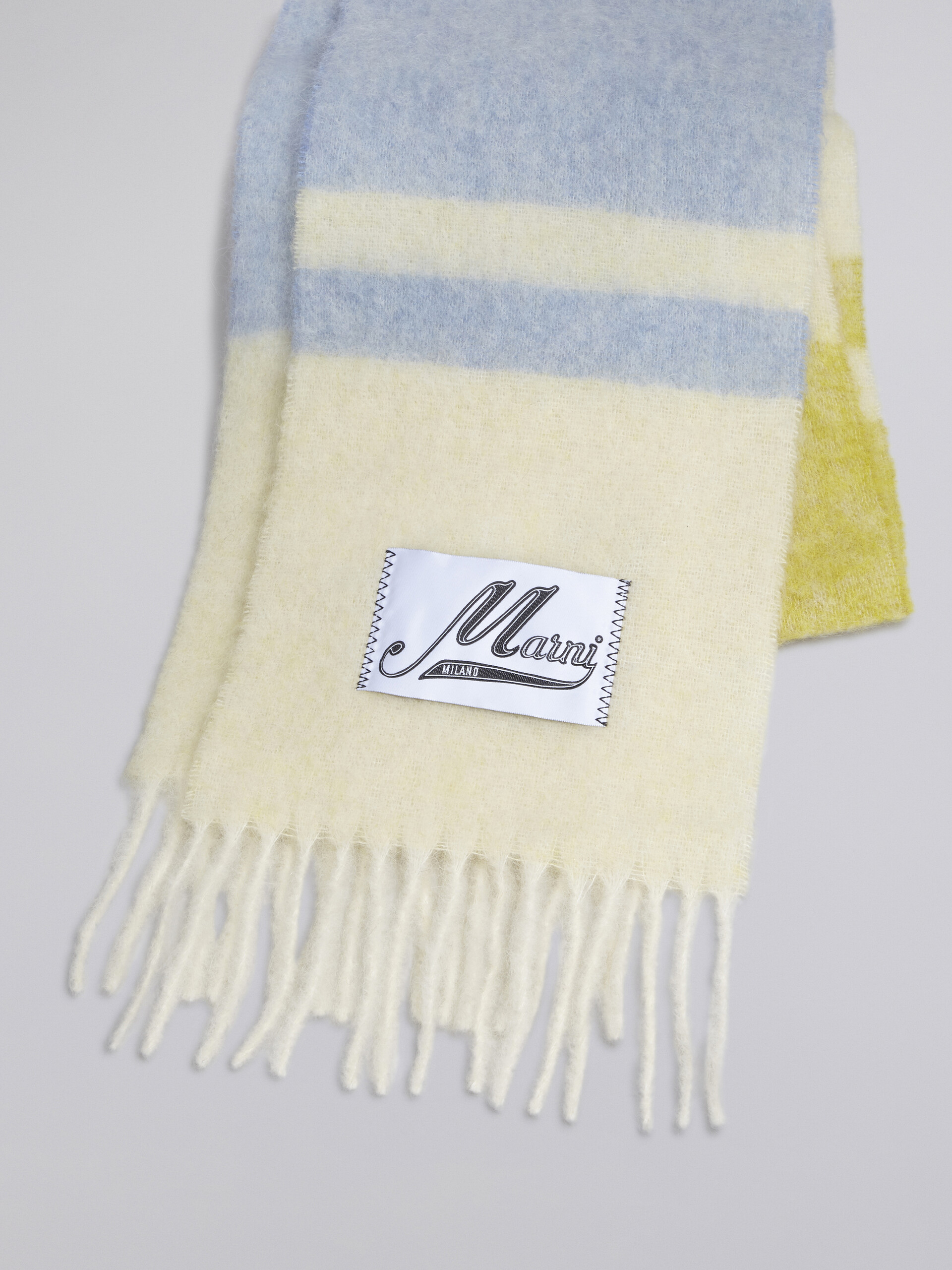Ivory striped mohair scarf - Scarves - Image 3