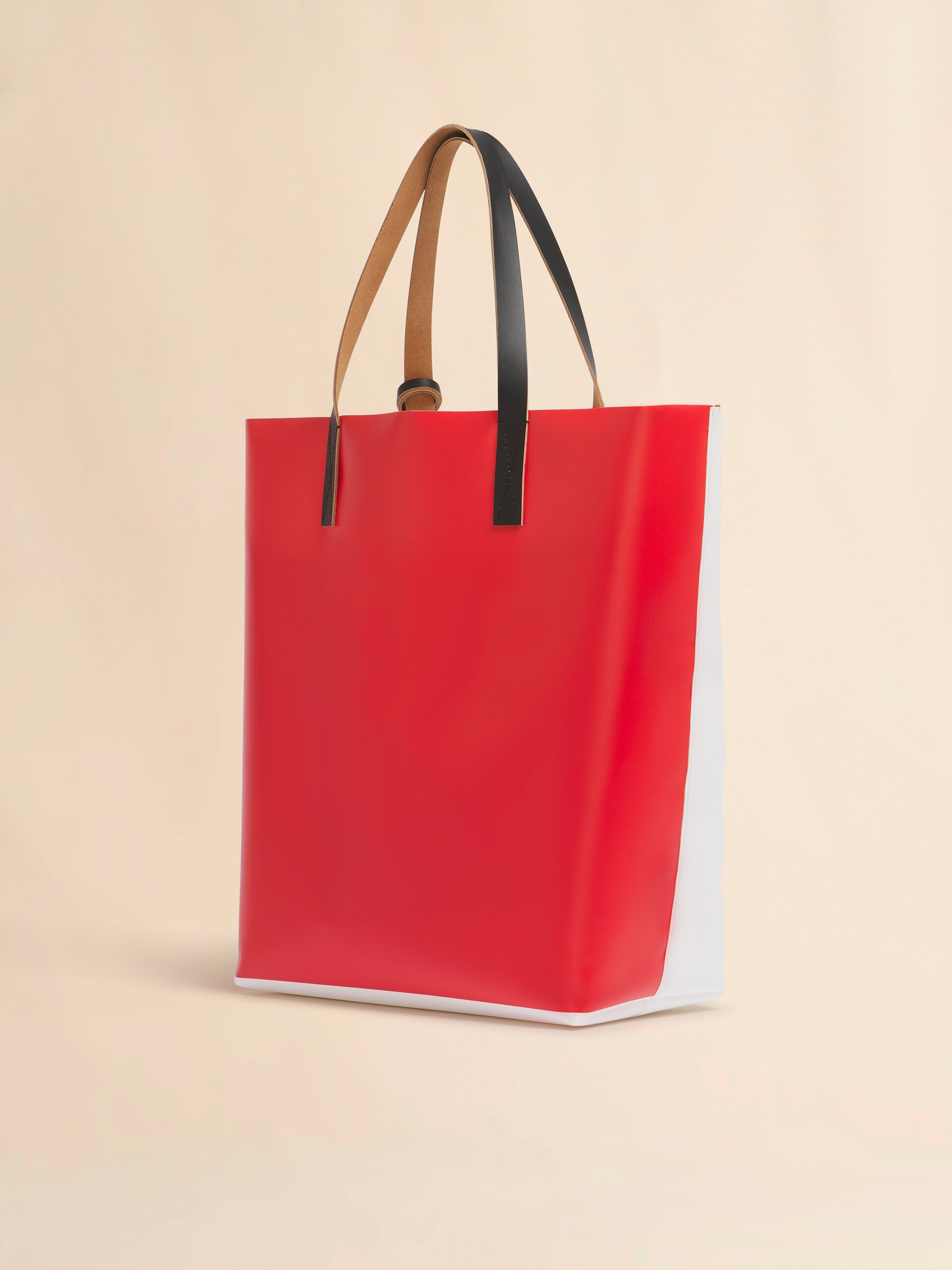 White and red fabric Tribeca tote with dogs print - Shopping Bags - Image 3