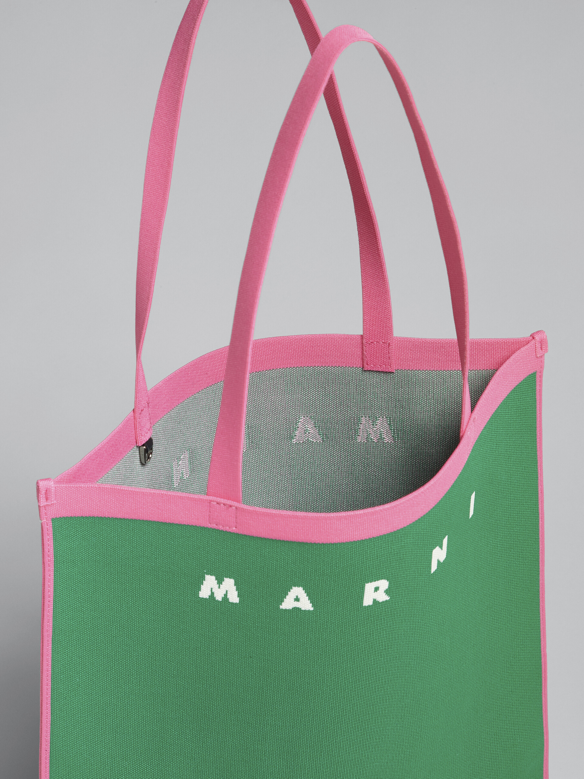 Green and fuchsia jacquard bag - Shopping Bags - Image 4