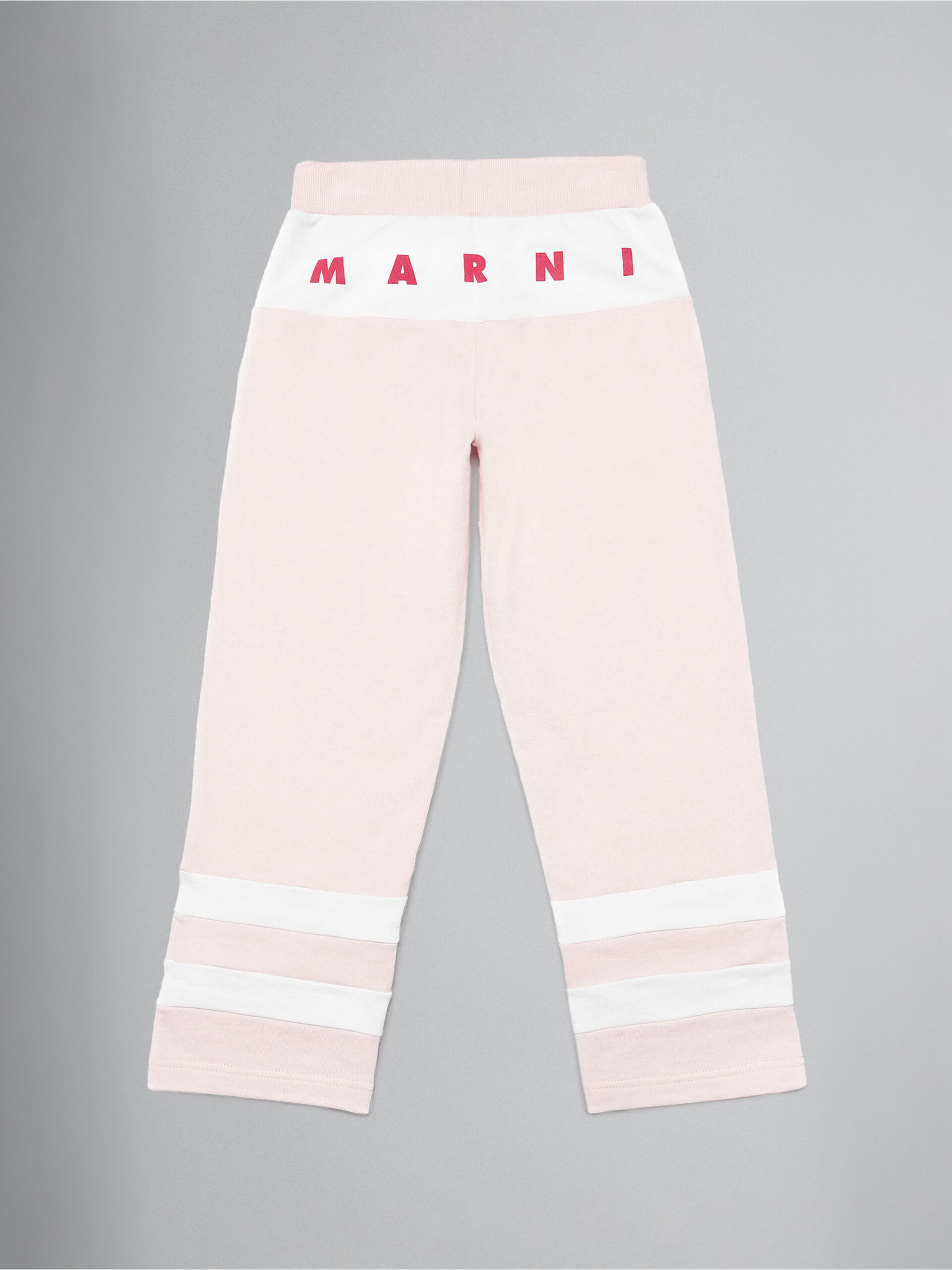 Ballet pink college track pants with contrast bands - Pants - Image 2