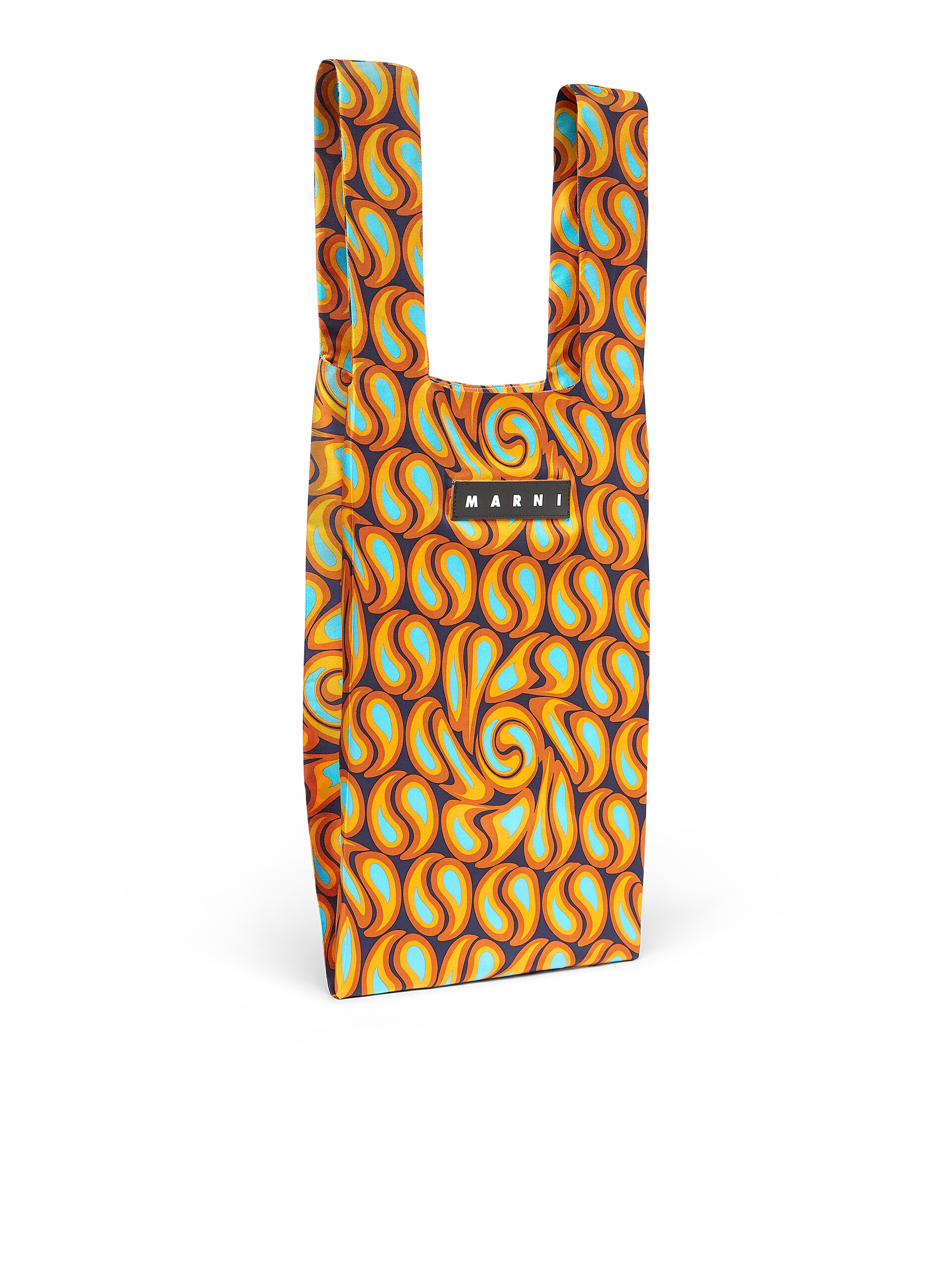 MARNI MARKET silk shopping bag with abstract print - Bags - Image 2