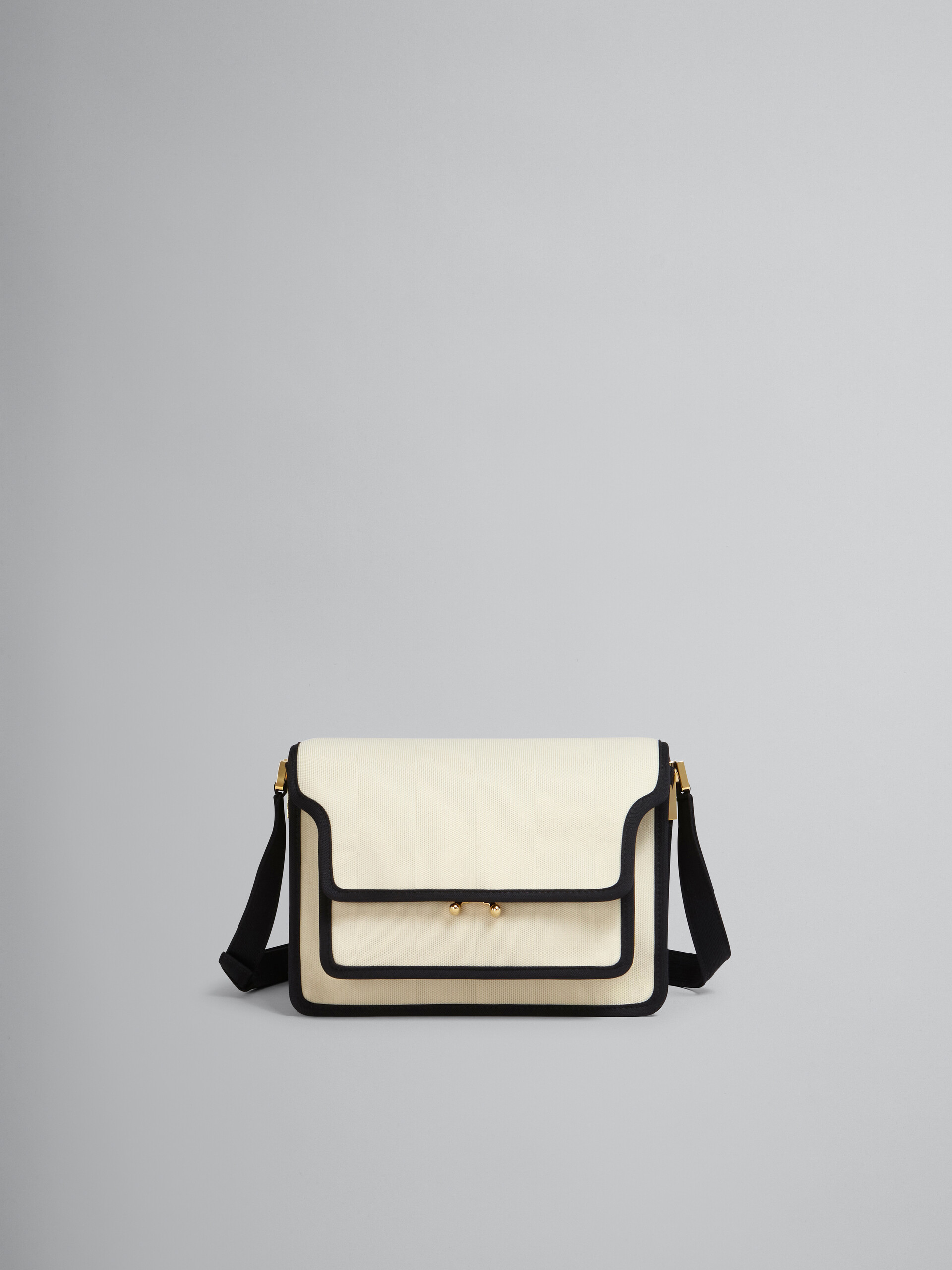 TRUNK SOFT medium bag in white jacquard - Shoulder Bags - Image 1